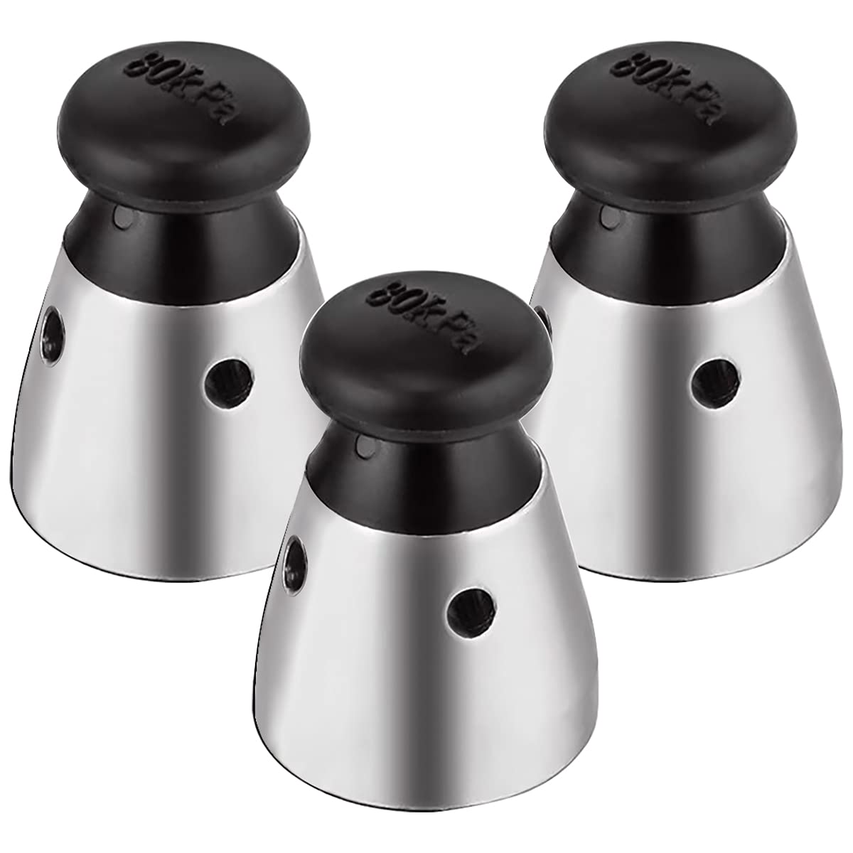 Universal 80KPA Pressure Cooker Safety Valve Regulator - Replacement Pressure Cooker Parts (3 Pack) for Instant Pot, Electric & Stovetop Cookers - Perfect for Home Cooking, Canning & Meal Prep