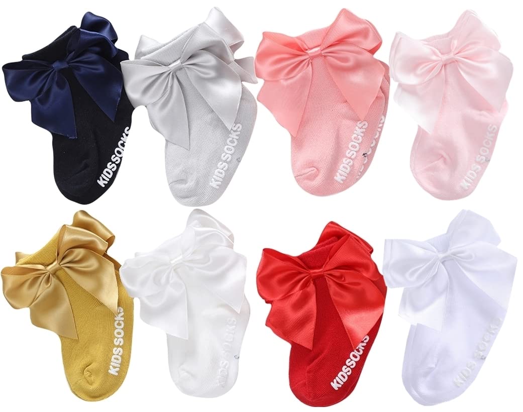 Toptim Baby Girls' Toddler Ankle Socks - Soft Breathable Cotton Casual Socks for Infants (6-Pack) - Perfect for Playtime, Daycare & Everyday Comfort