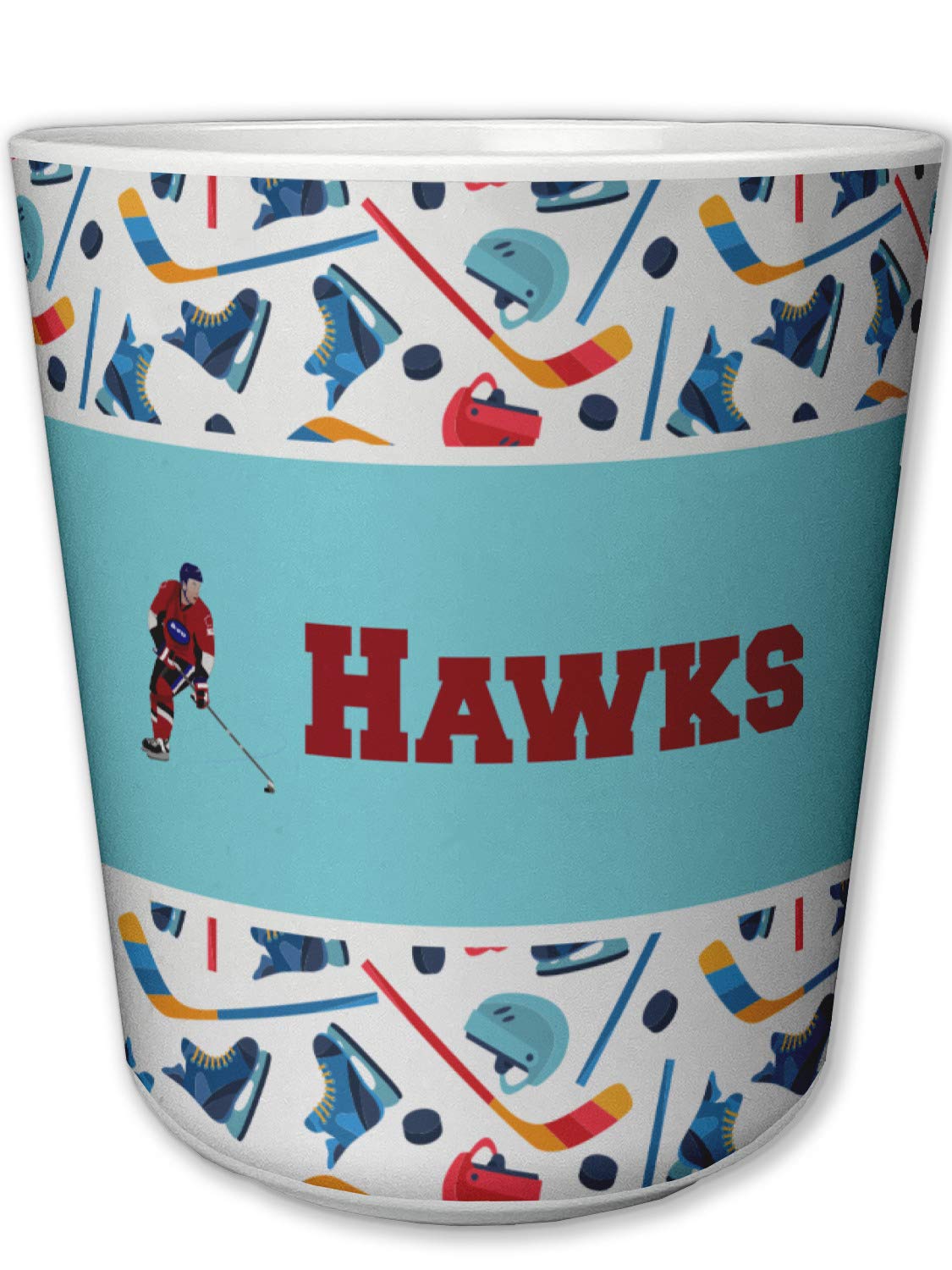 Custom 6oz Plastic Hockey Tumbler - Personalized Sports Drink Cup with Lid & Straw - Perfect for Hockey Games, Team Parties & Outdoor Activities
