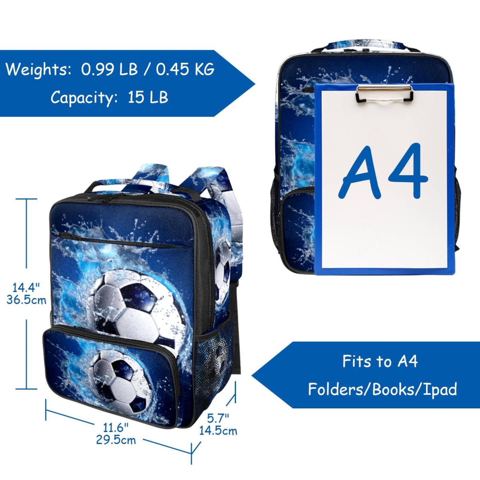 Best Travel Backpack for Women & Men - Lightweight Durable Blue Ocean Design - Perfect for Hiking, Camping & Daily Commute