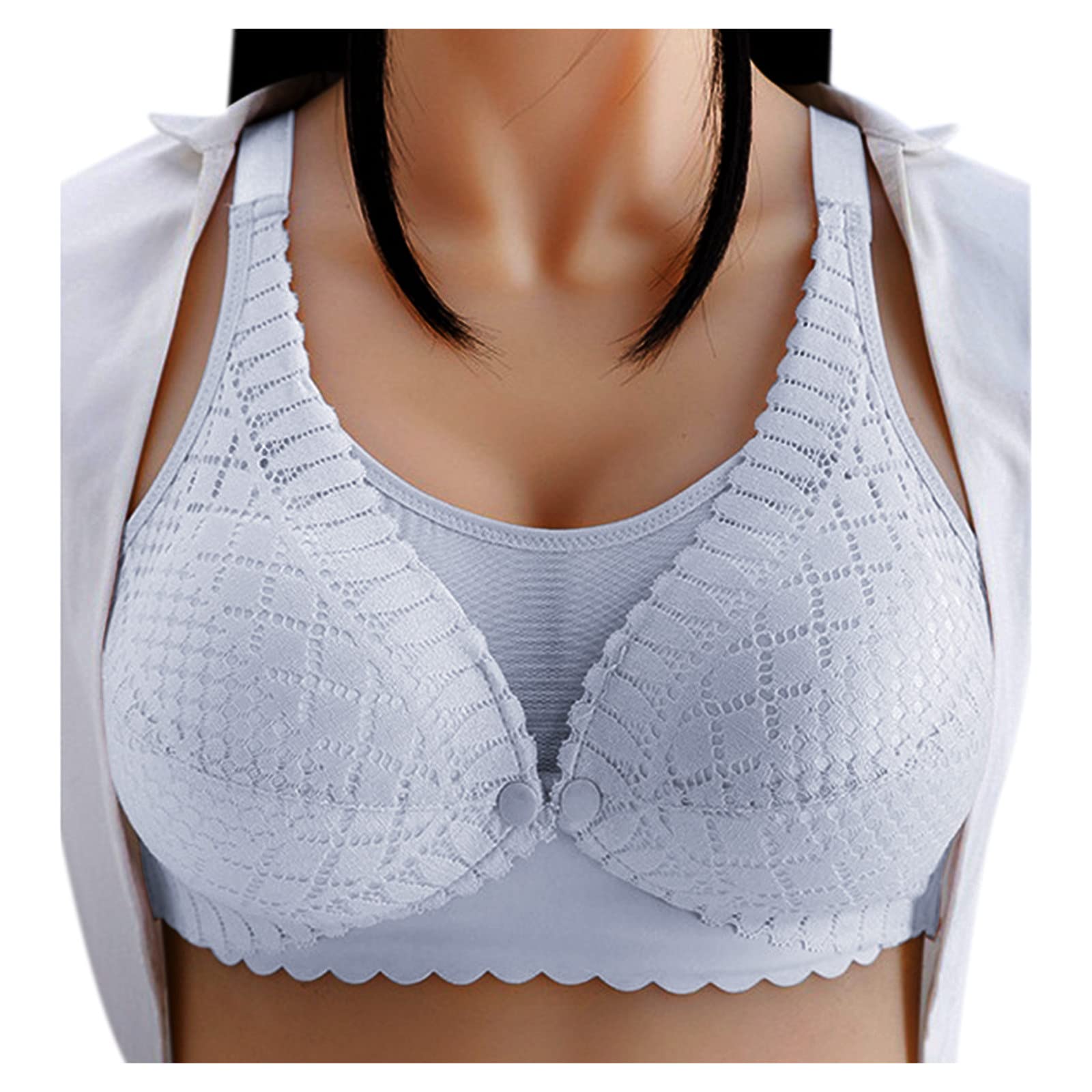 Plus Size Maternity Nursing Bra with Front Buckle - Comfortable Breastfeeding Underwear for Pregnant Women | Perfect for Daily Wear & Nighttime Nursing