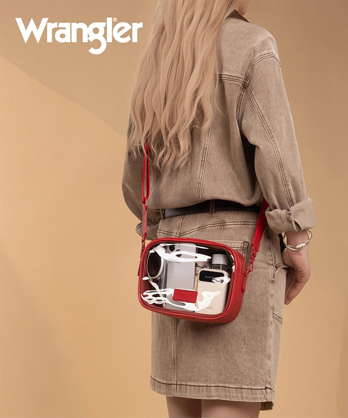 Wrangler Clear Crossbody Stadium Bag for Concerts, Sports Events & Travel - Approved for NFL, MLB, NBA & NCAA Games
