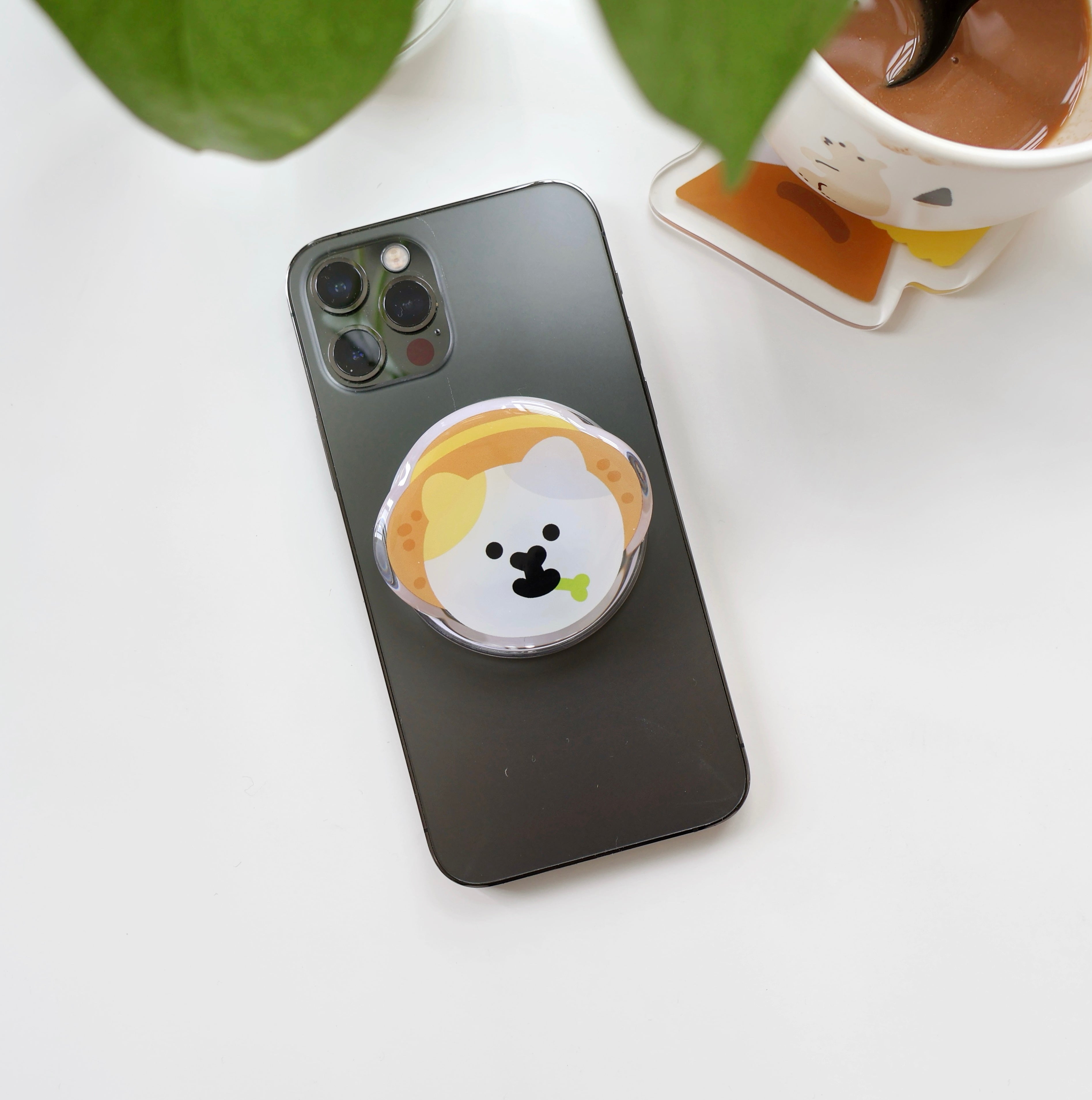 MeMe Cat Spring Phone Stand Holder (Back Clip/Magsafe Compatible) - Perfect for Desk, Car, and Travel Use