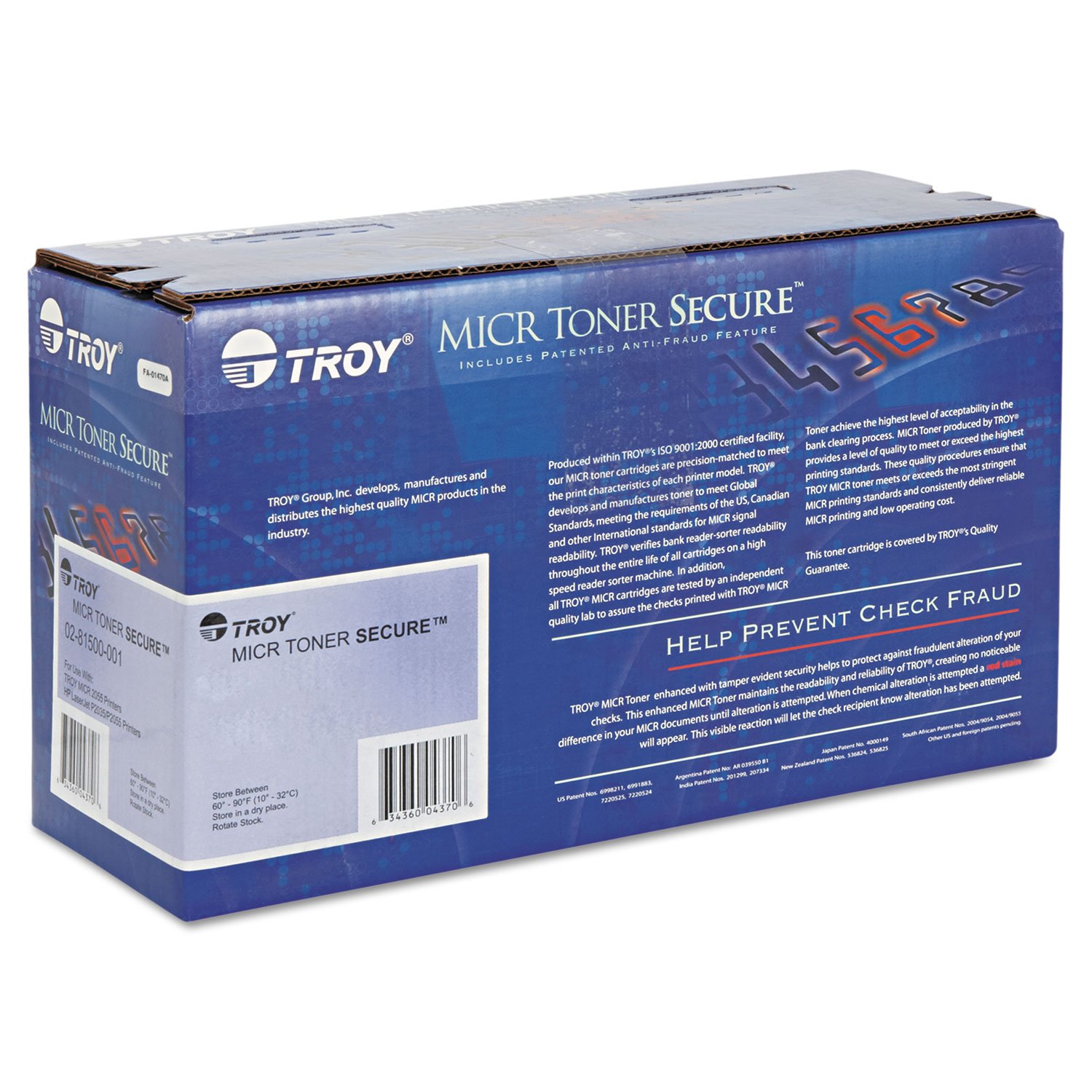 TRS0281550001 - Troy Toner Secure MICR Printer Toner Cartridge - Compatible with HP CF280A (Black) - Ideal for Banking, Check Printing & Secure Document Processing