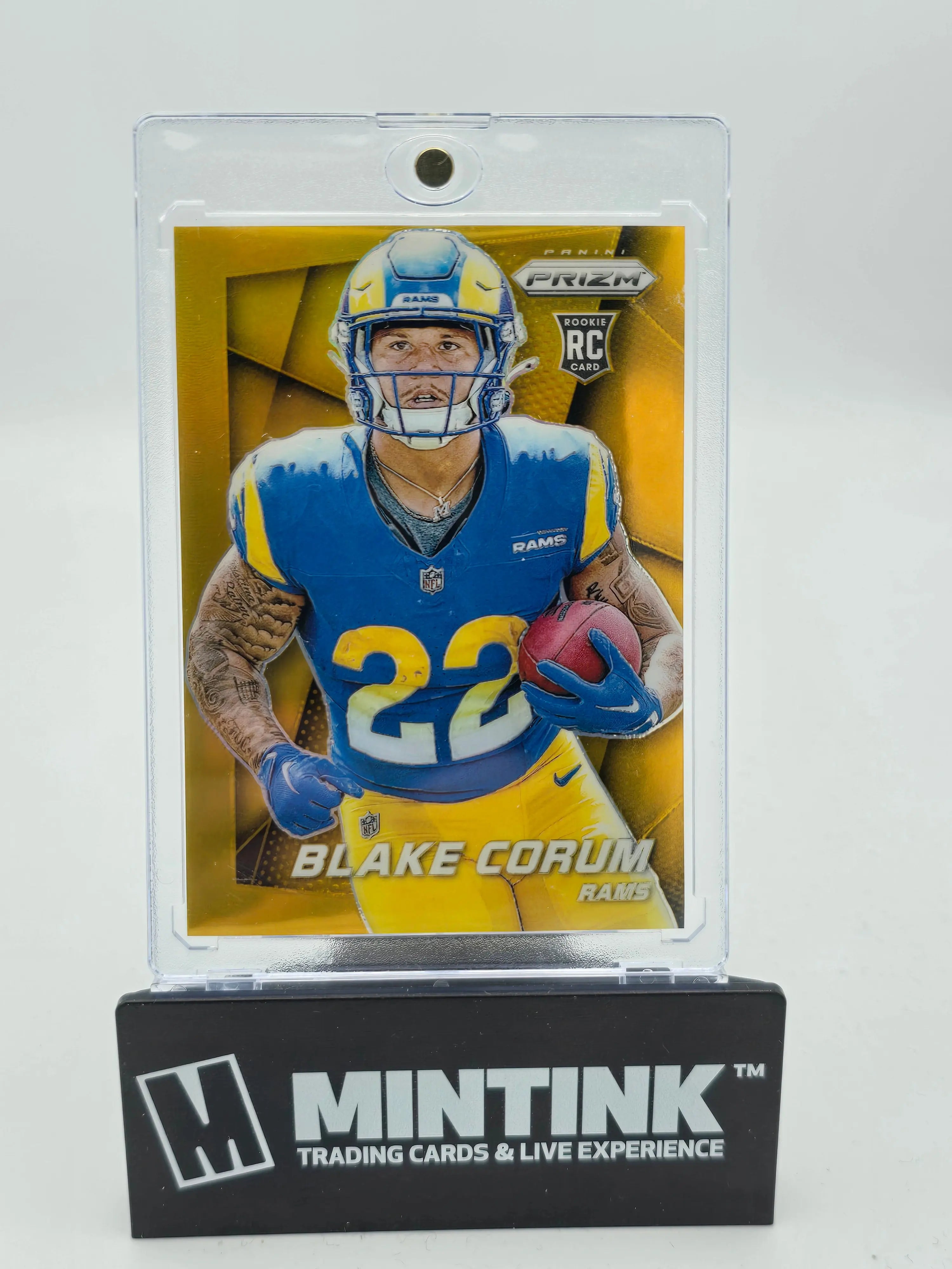 2024 Panini Prizm Football Blake Corum Rookie Gold Prizm #10/10 - Rare Collectible Trading Card for NFL Fans & Sports Memorabilia Collectors