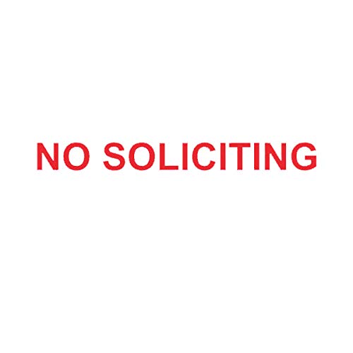 No Soliciting Sticker - EW Designs Die Cut Vinyl Decal for Glass, Business, Bumper, Car & Truck (5 Inch) - Perfect for Home, Office, and Vehicle Use