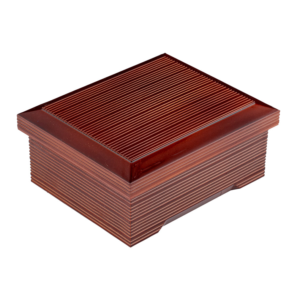 Premium Japanese Style Unagi Bento Box - 27 oz Brown Lunch Box with Lid, 6.75