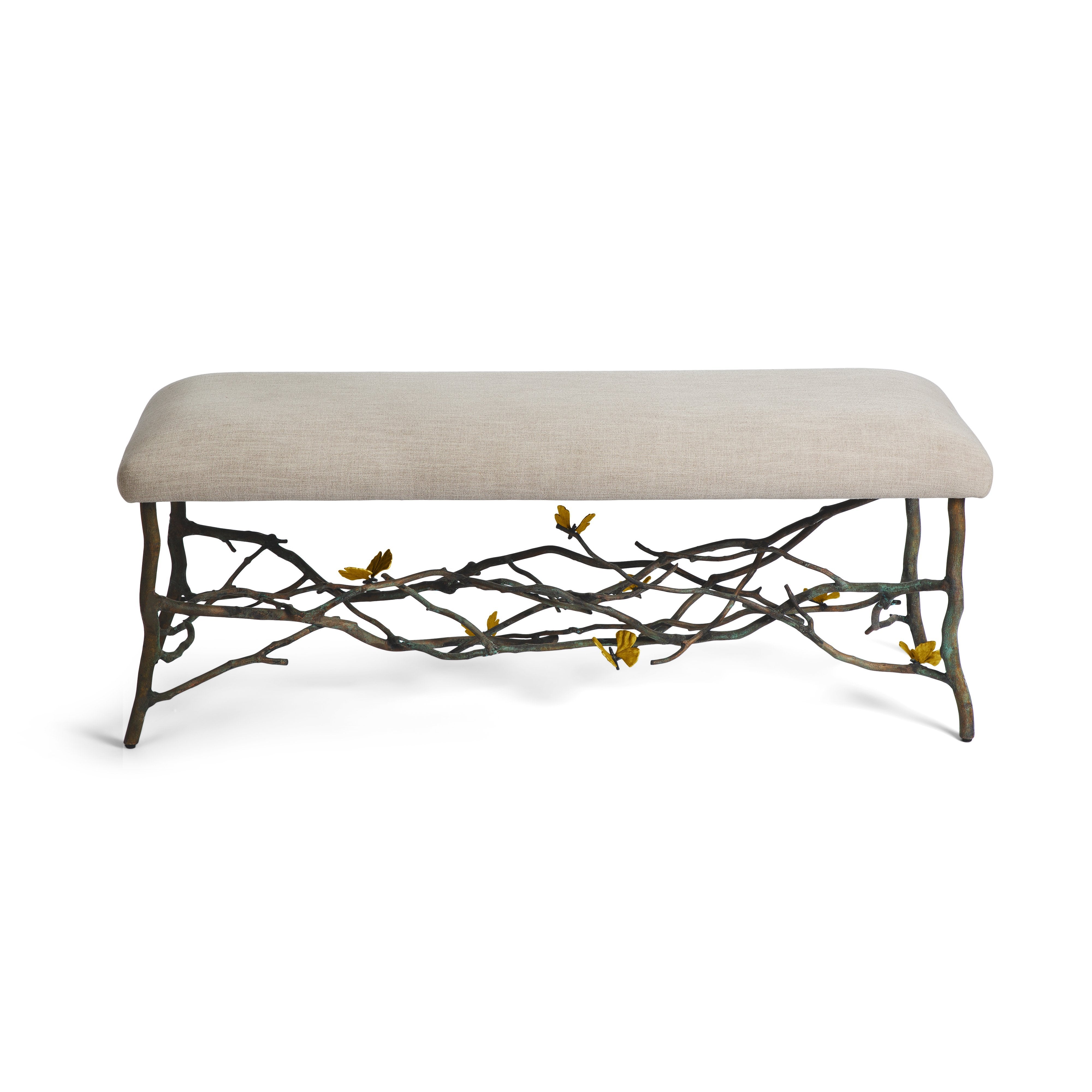 Butterfly Ginkgo Bench - Elegant Outdoor Garden Bench for Patio, Yard, and Park - Perfect for Relaxing and Decorating Your Outdoor Space