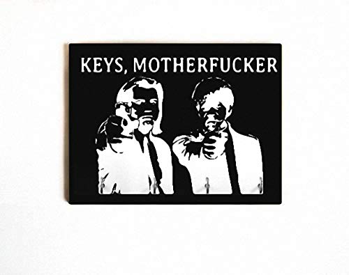 Stylish Black and White Key Holder - Wall Mounted Key Organizer for Home & Office Decor | Perfect for Entryway, Kitchen, or Bedroom Organization