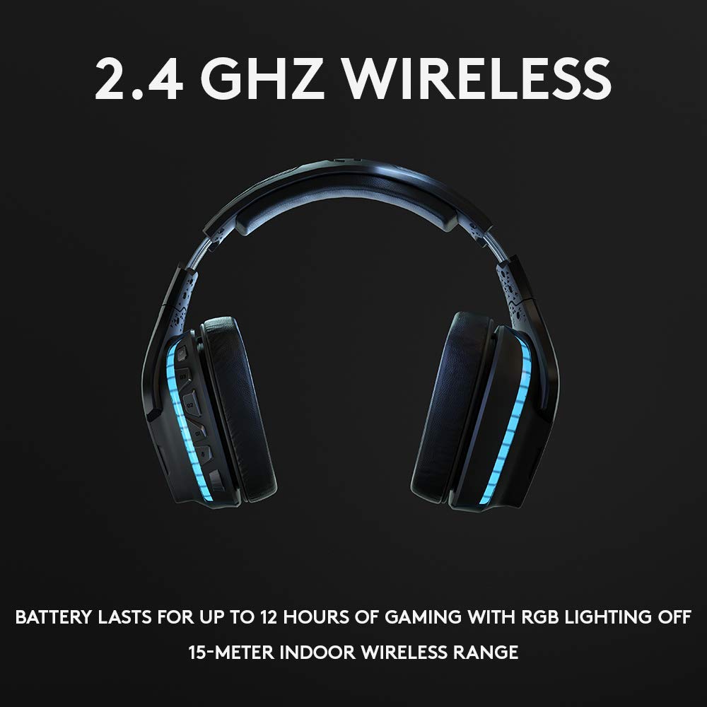 Logitech G935 Wireless Gaming Headset & G502 Hero Gaming Mouse Combo - Black | PC, PS4, Xbox, Nintendo Switch | Immersive Sound & Precision Control for Gaming & Streaming