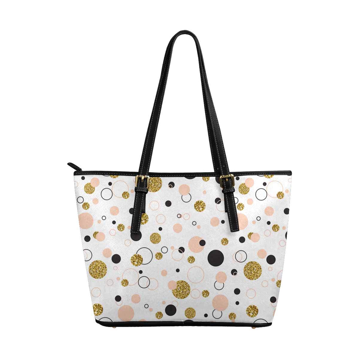 Stylish Polka Dot & Geometric Triangle Leather Tote Bag for Women - Fashionable Shoulder Handbag - Perfect for Work, Travel & Daily Use