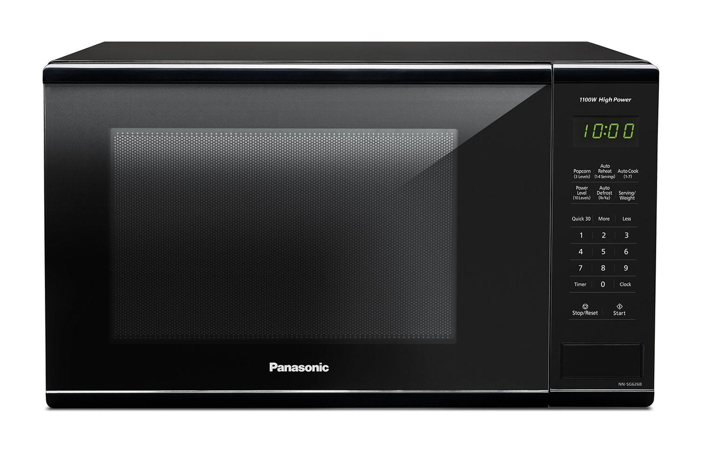 Refurbished PANASONIC 1.3 CU FT Black Countertop Microwave Oven | NNSG626B Model | Home Essentials Warranty | Perfect for Small Kitchens, Dorms & Office Break Rooms