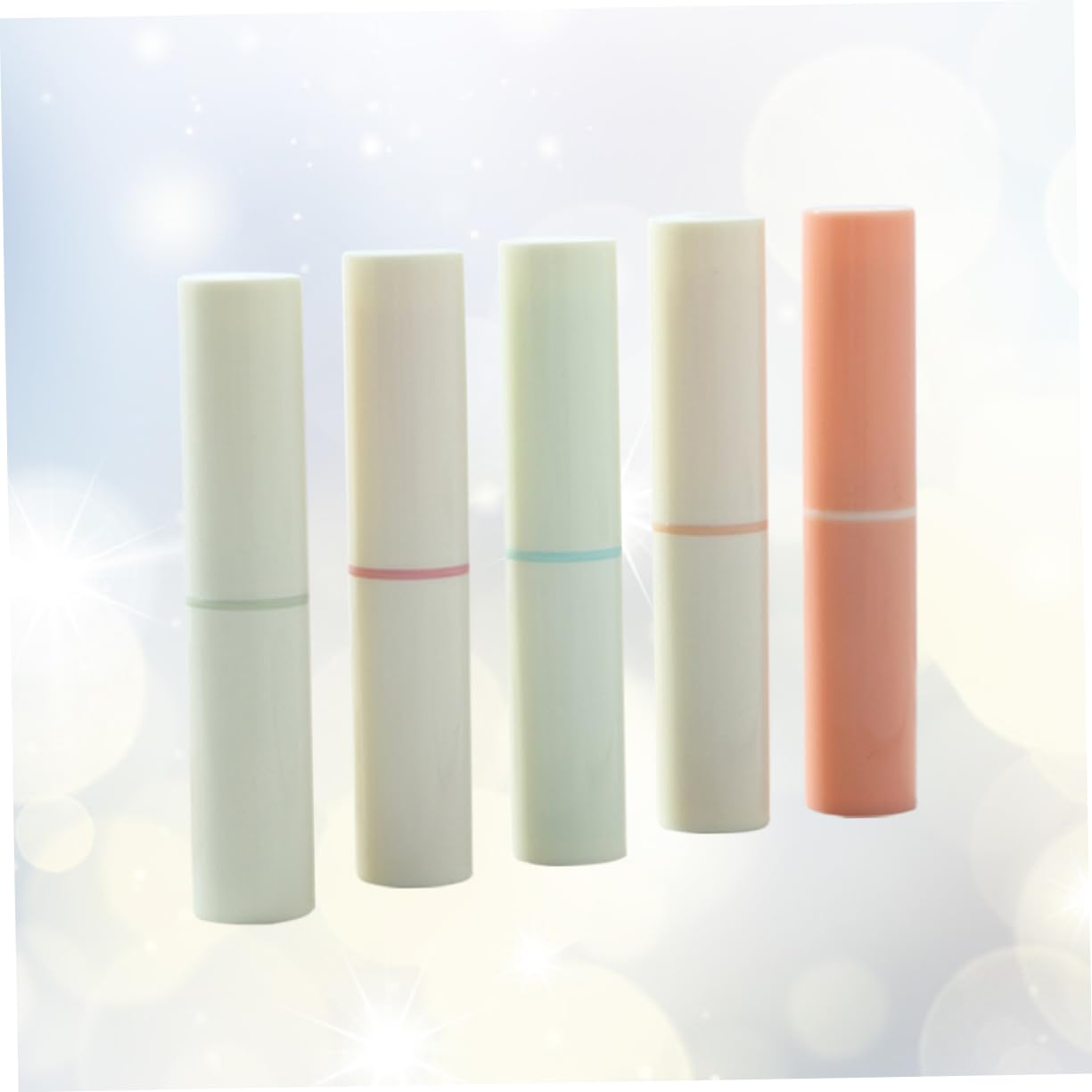 Healeved 5pcs Empty Lip Balm Tubes - Refillable Lipstick Containers for DIY Cosmetics & Travel Essentials | Perfect for Homemade Lip Balms, Salves & Makeup Storage