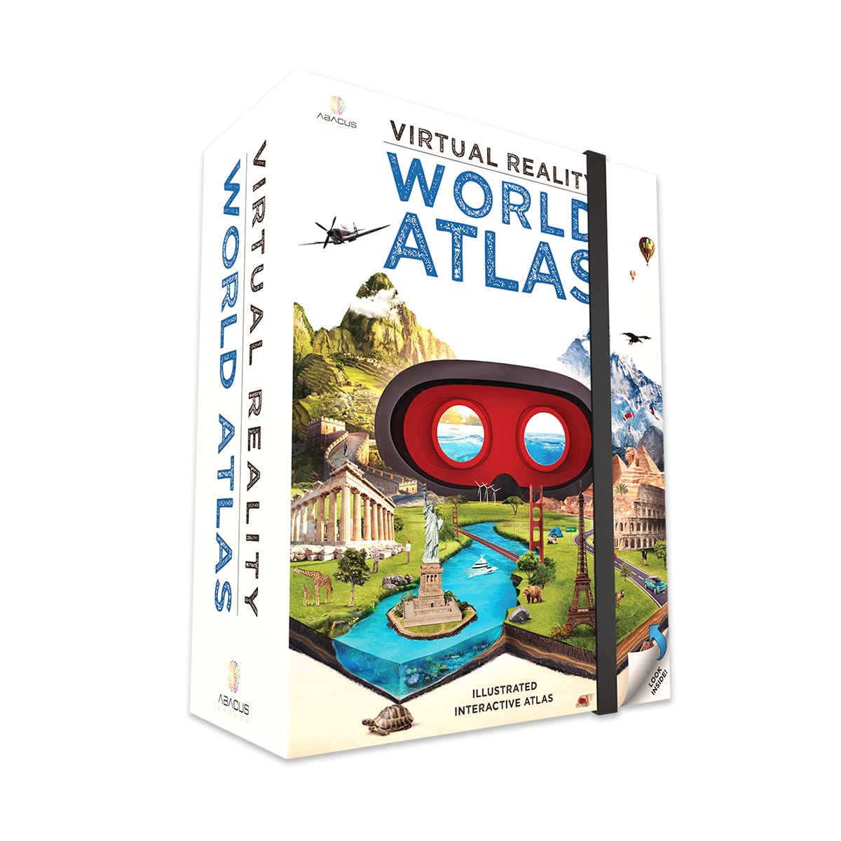 Interactive VR World Atlas Gift Box - Illustrated STEM Learning Activity Set for Kids Ages 8+ | Virtual Reality Geography Education & Classroom Teaching Aid