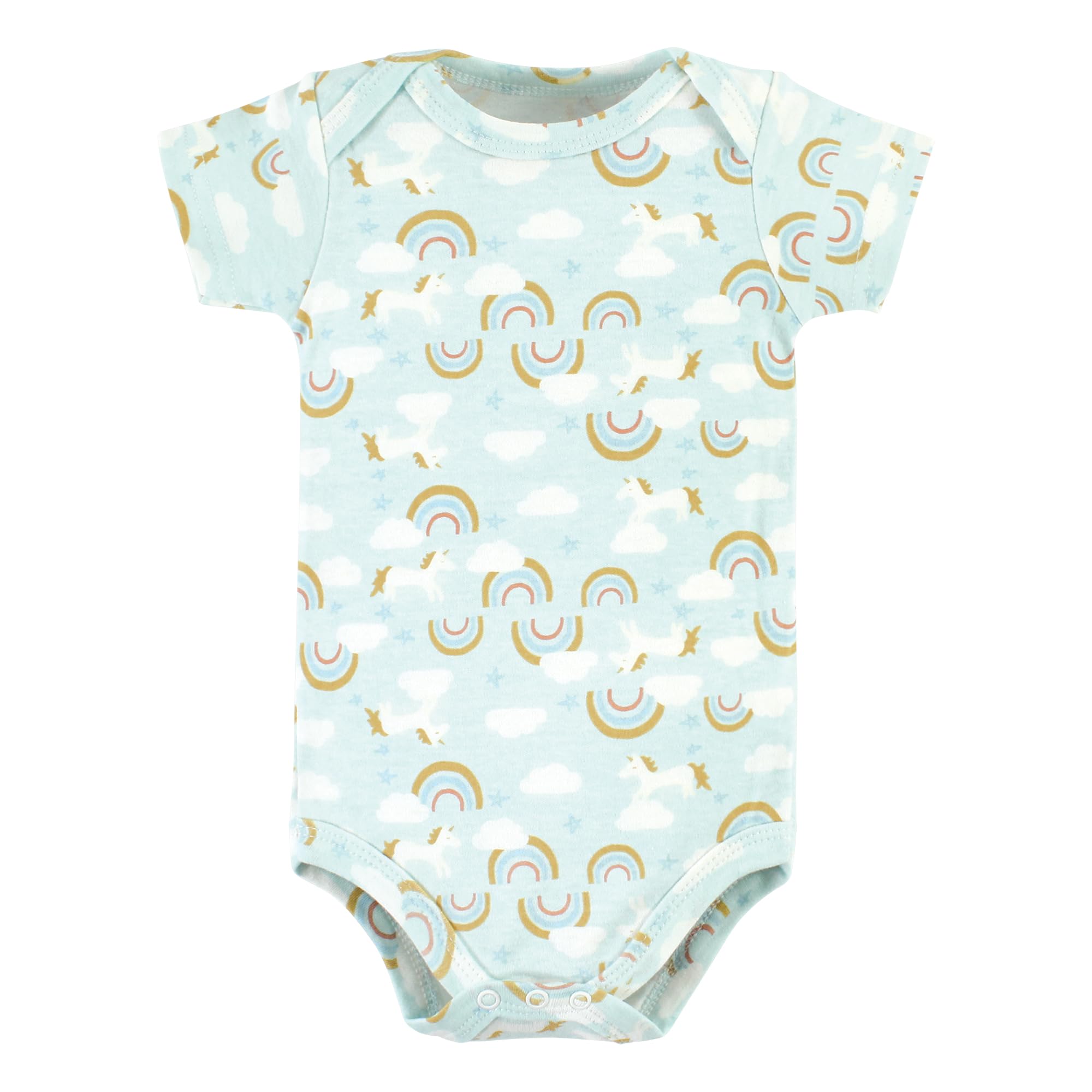 Hudson Baby Unisex Cotton Bodysuits - 5-Pack Magical Rainbow | Soft Preemie Onesies for Newborns | Perfect for Everyday Wear, Gifts & Photo Shoots
