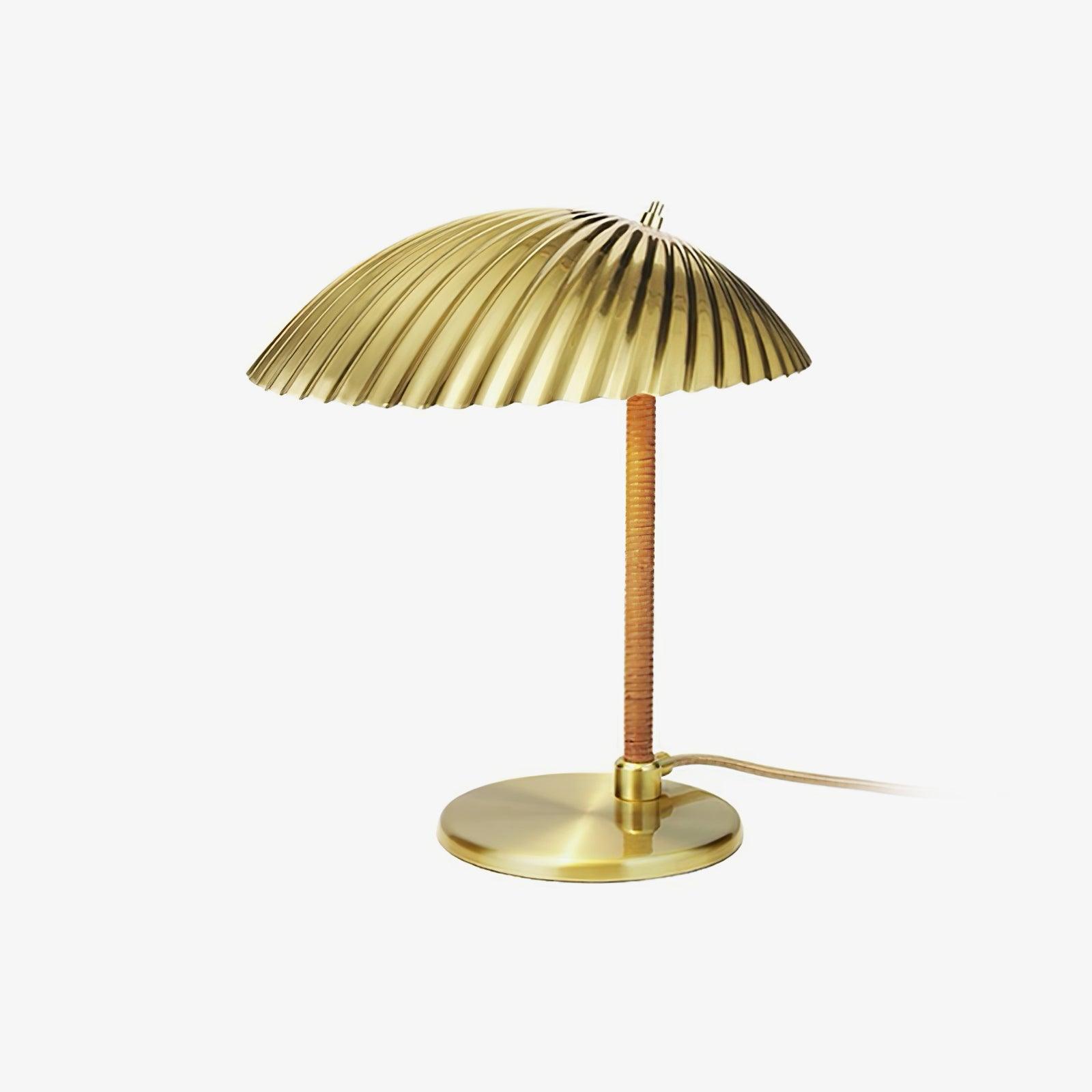 Vintage Brass Shell Table Lamp - Elegant Home Decor for Living Room, Bedroom & Office - Perfect for Coastal & Nautical Theme Spaces