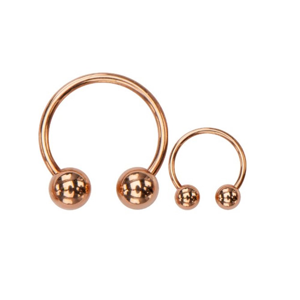 Rose Gold Plated Stainless Steel Horseshoe Body Jewelry for Piercings