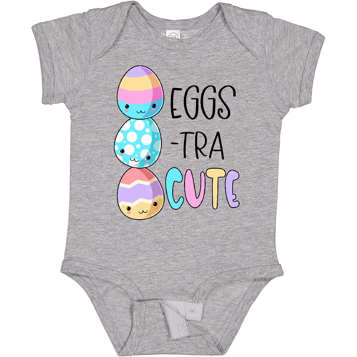 Inktastic Eggs-tra Cute Fun Easter Eggs Baby Bodysuit - Adorable Easter Outfit for Infants & Toddlers - Perfect for Easter Photos, Egg Hunts & Family Gatherings