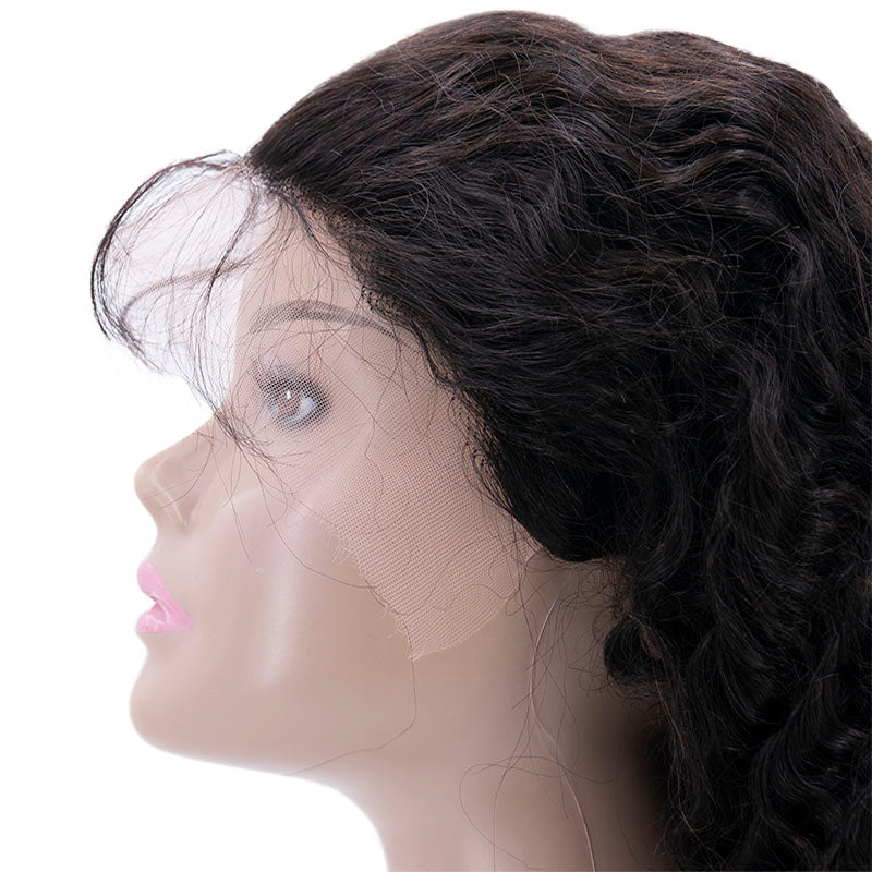 13x4 HD Lace Front Human Hair Wig - Deep Wave Brazilian Hair with Natural Hairline for Women | Perfect for Daily Wear, Parties & Special Occasions
