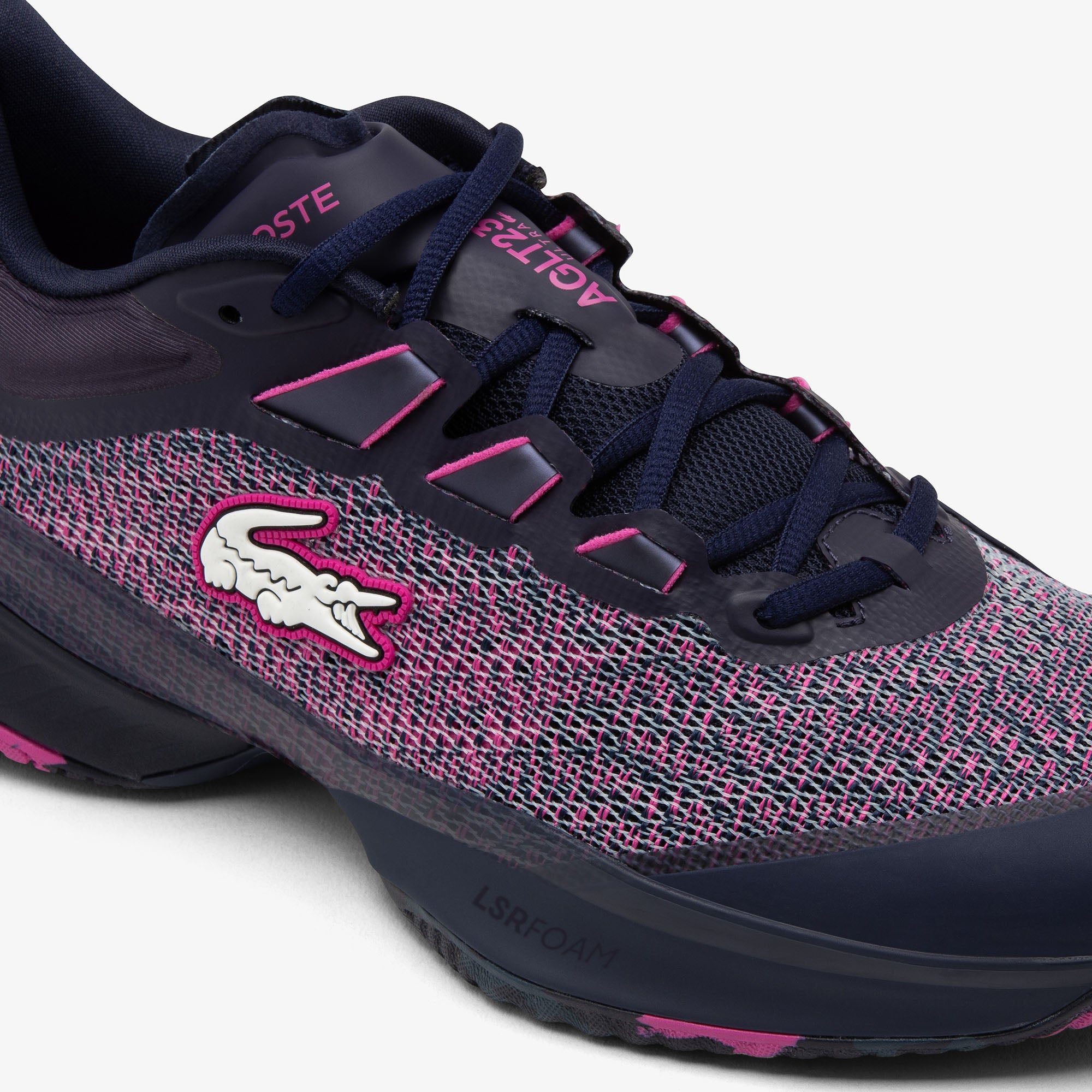 Lacoste Men's AG LT23 Ultra Tennis Shoes - Navy Blue & Pink - Designed with Daniil Medvedev | Lightweight & Durable for Court Performance & Casual Wear