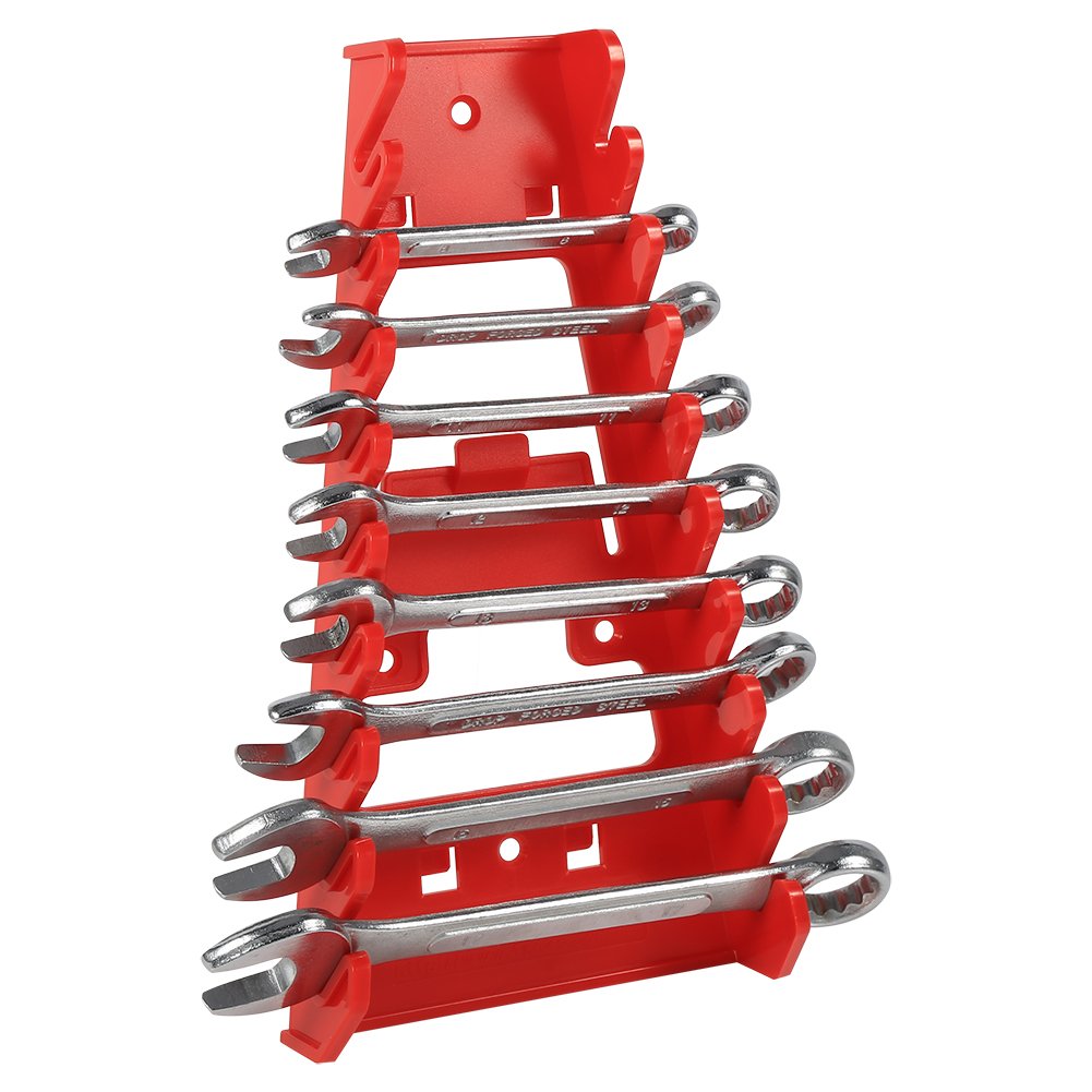 Plastic Wall Mount Wrench Holder - Easy Storage & Organizer for Standard Wrenches | Tool Storage Solution for Garage, Workshop & DIY Projects