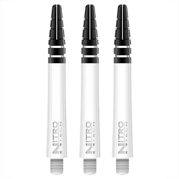 RED DRAGON Nitrotech Composite Dart Shafts - 42mm Medium White | Professional Dart Accessories for Steel Tip & Soft Tip Darts | Perfect for Tournaments, Bars & Home Practice