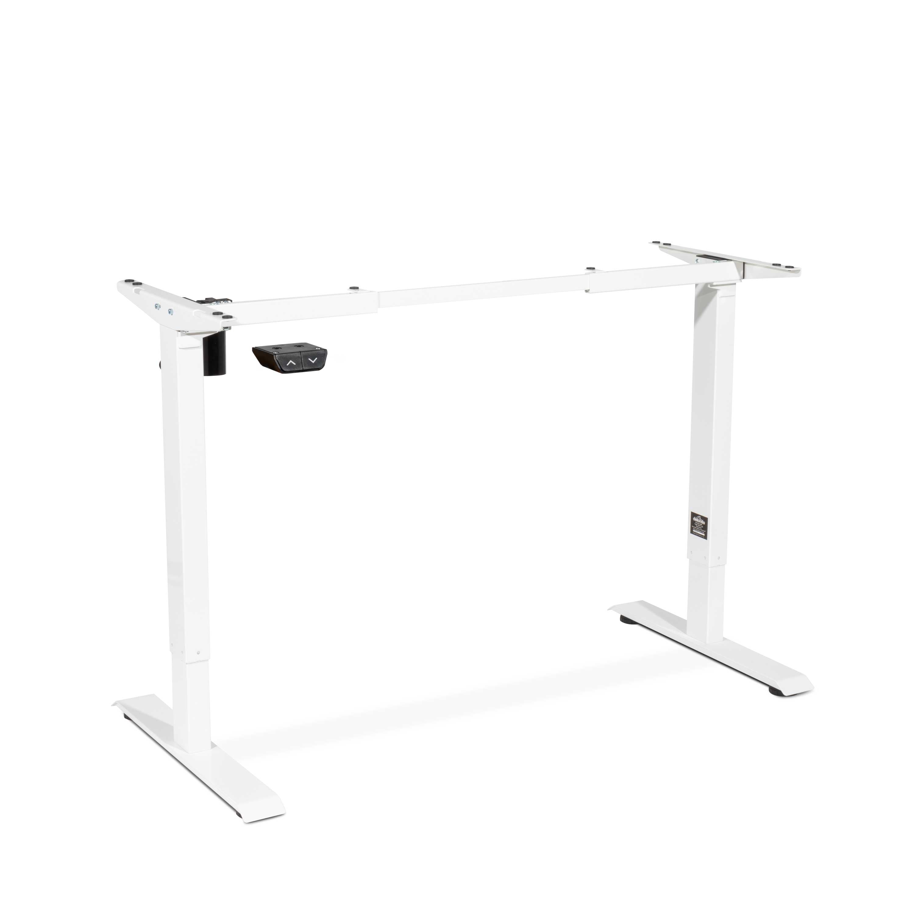 Single Motor Adjustable Sit Stand Desk Frame - 70kg Heavy Duty Weight Capacity, White (DH64) for Home Office & Workspace Ergonomics