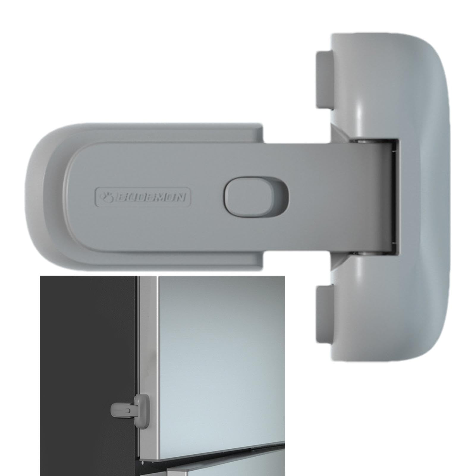 Child Safety Fridge Locks - Self-Adhesive Baby Proof Refrigerator Lock | Secure Multifunctional Door Latch for Home Kitchen Safety | Perfect for Toddler Protection & Pet Proofing