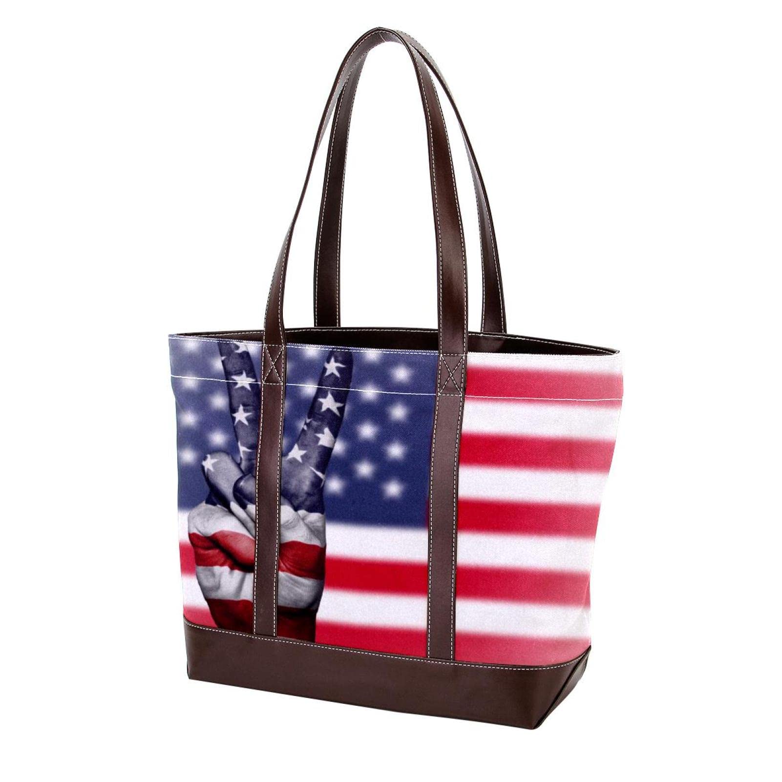 Stylish Poppy Flowers Field Tote Bag - Large Leather Canvas Handbag for Women with Top Handle & Shoulder Strap - Perfect for Work, Travel & Shopping