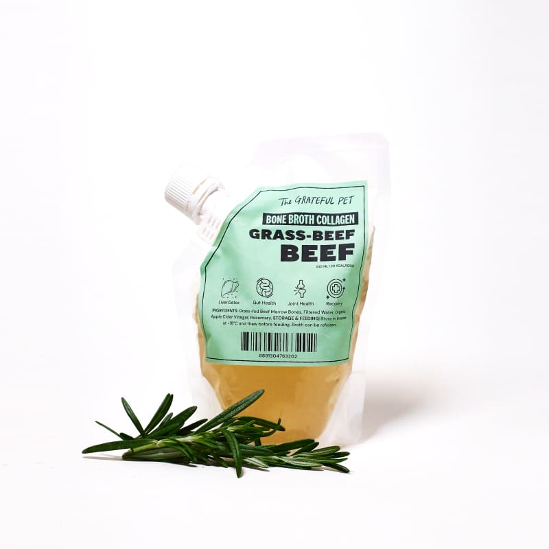Premium Beef Bone Broth for Dogs & Cats - 240ml Frozen Collagen-Rich Supplement | Supports Joint Health & Hydration | Perfect for Picky Eaters & Post-Surgery Recovery