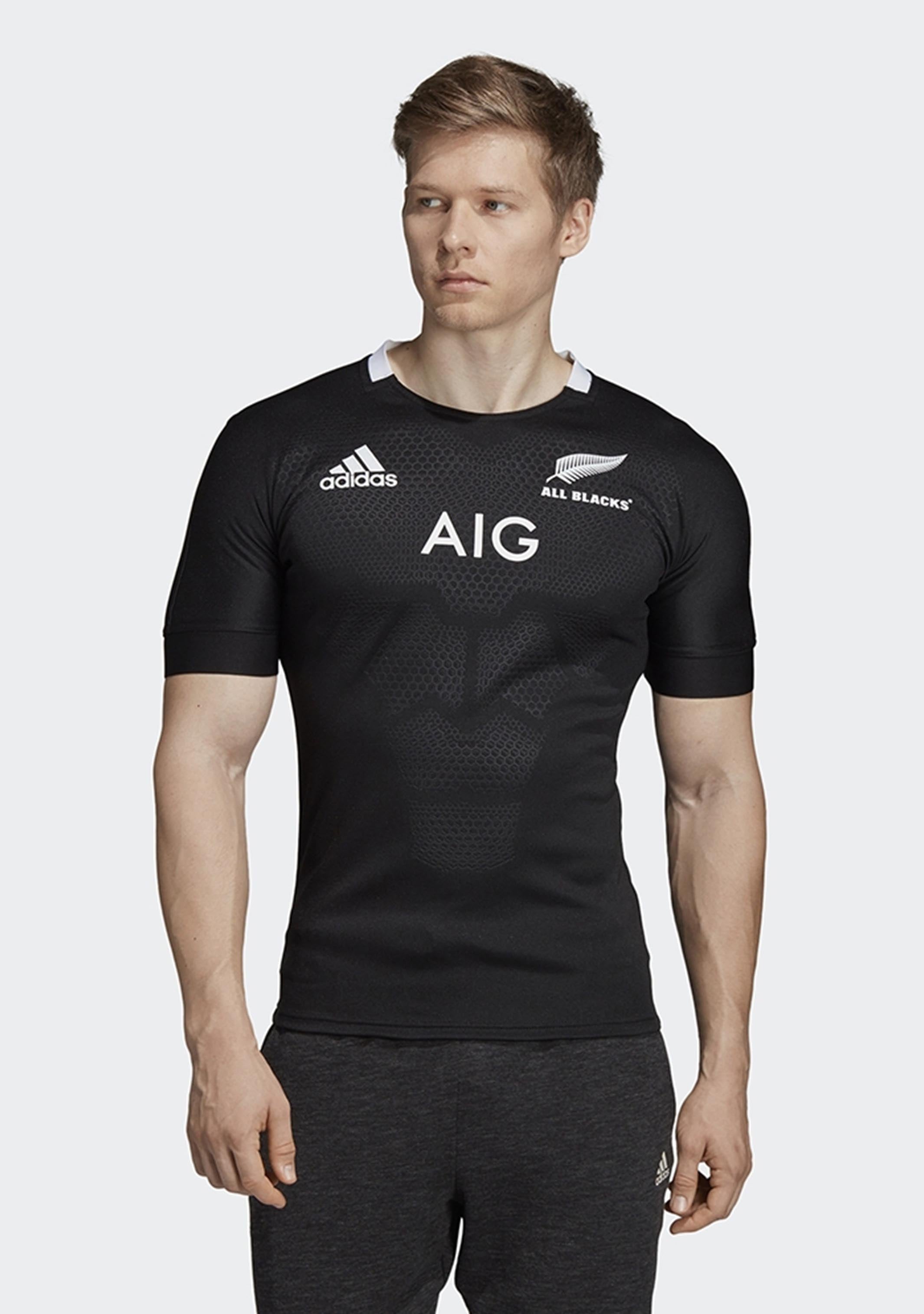 Adidas Men's All Blacks Home Jersey - Official Rugby Jersey for Fans & Players | CW3134 | Perfect for Games, Training & Fan Support