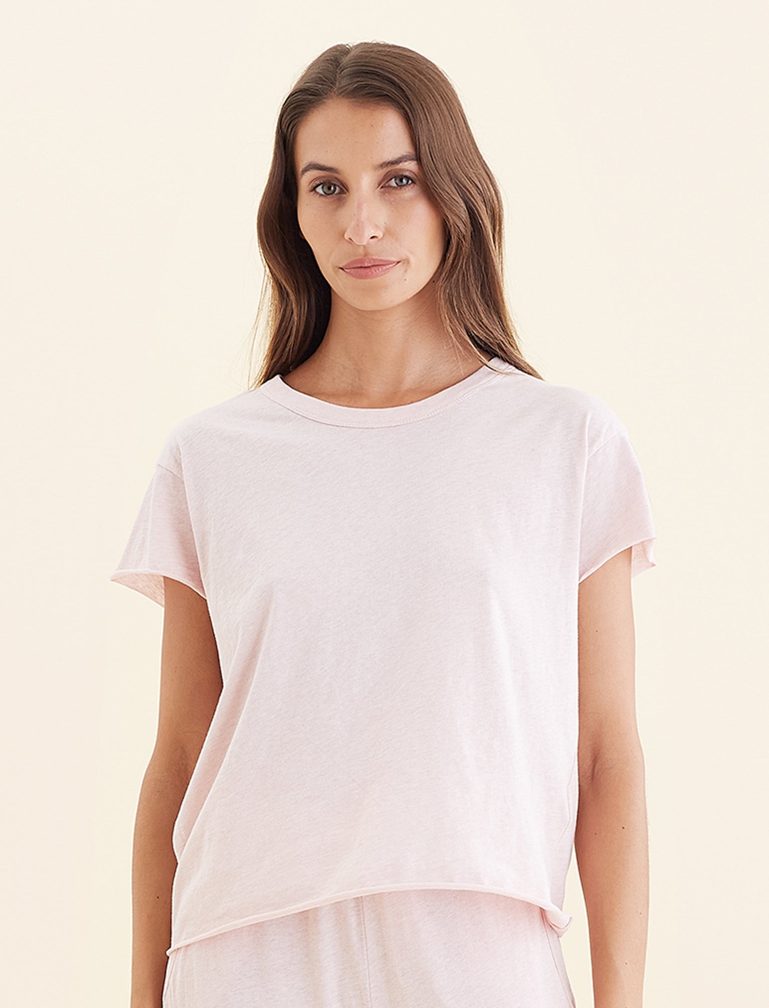 Jada Organic Cotton Knit Boxy Tee - Women's Eco-Friendly Loose Fit T-Shirt for Casual Wear & Everyday Outfits
