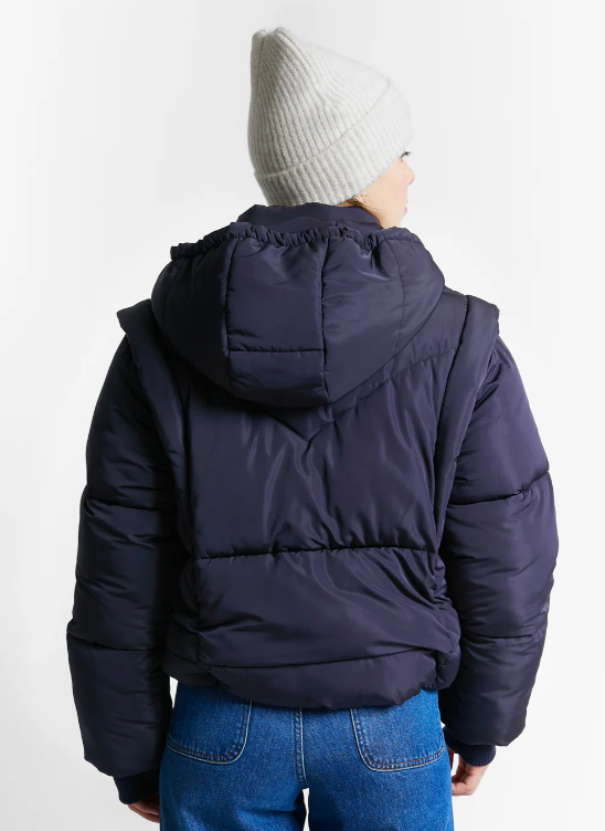 Reversible Puffer Jacket with Detachable Hood - Waterproof Winter Coat for Men & Women | Lightweight Warm Jacket for Rafting, Hiking & Outdoor Adventures