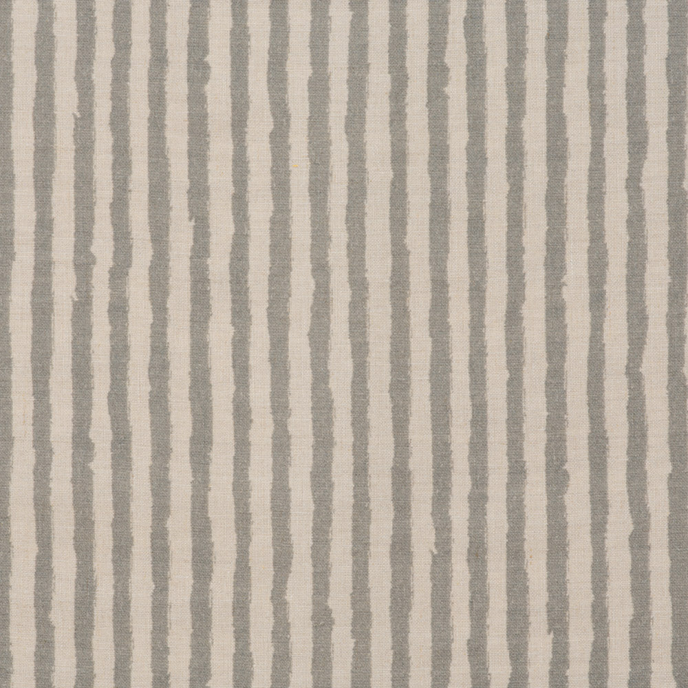 Waverley Stripe Linen Fabric Samples - Smoke Grey Color - Perfect for Upholstery, Curtains & Home Decor Projects
