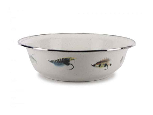 Premium 4 Qt. Fly Fishing Serving Bowl or Basin - Ideal for Camping, Picnics & Outdoor Dining