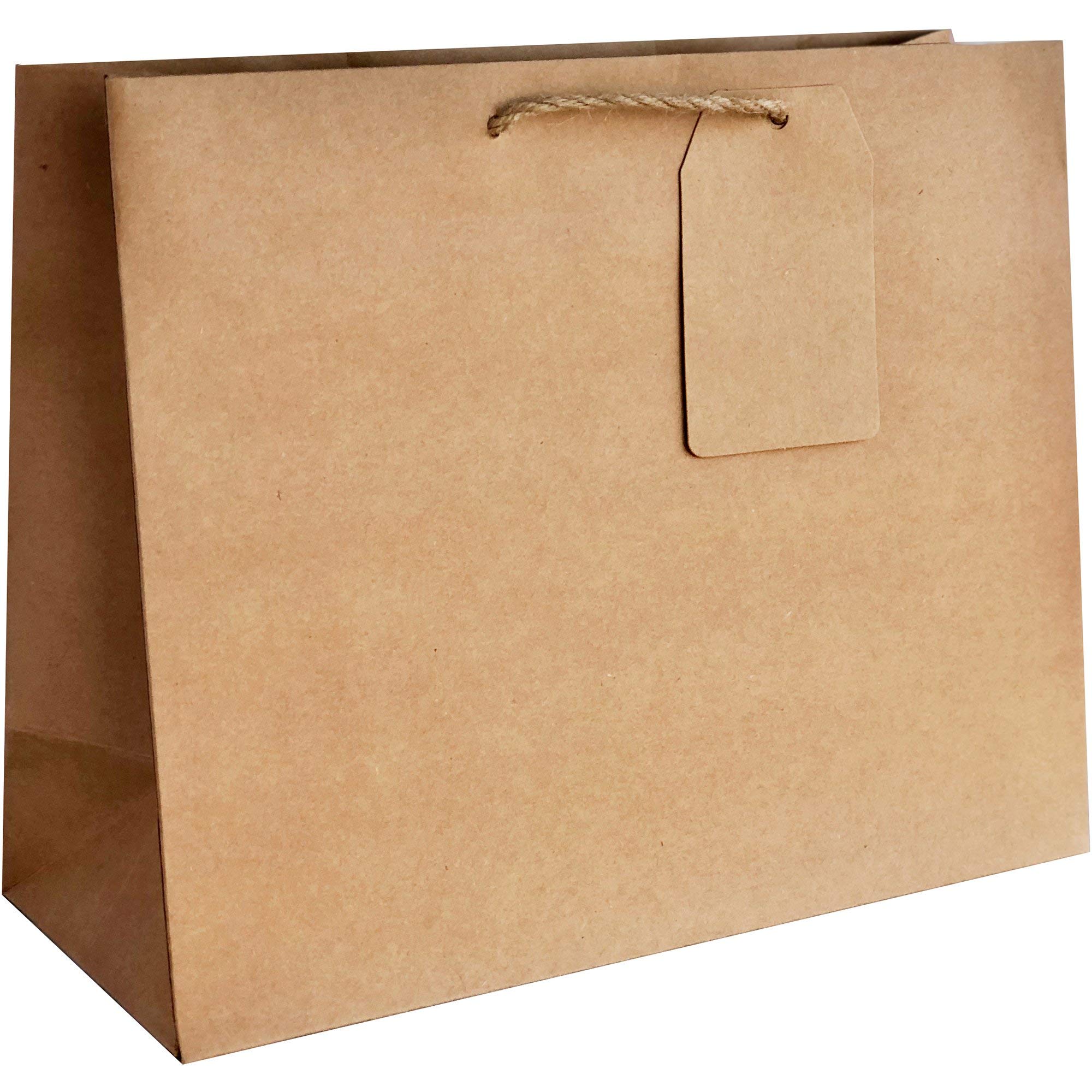 Jillson Roberts Large Matte Natural Bags - 30 Count Bulk Pack | Perfect for Groceries, Shopping, Storage & Organizing