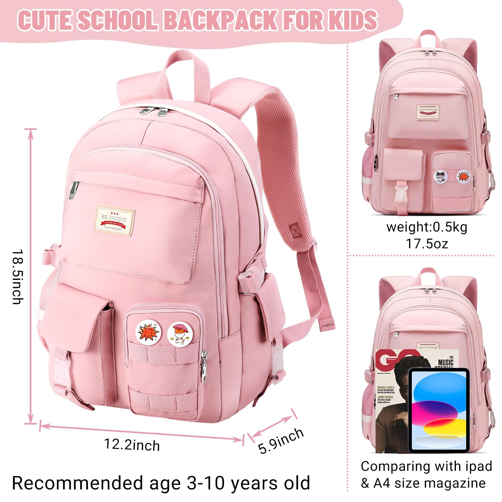 SCIONE 15.6 Inch Anti-Theft Laptop Backpack for Women & Girls - Durable School Backpack for College, Travel & Work - Perfect Bookbag for Students, Teens & Daily Commuters (Great for School, Office & Business Trips)