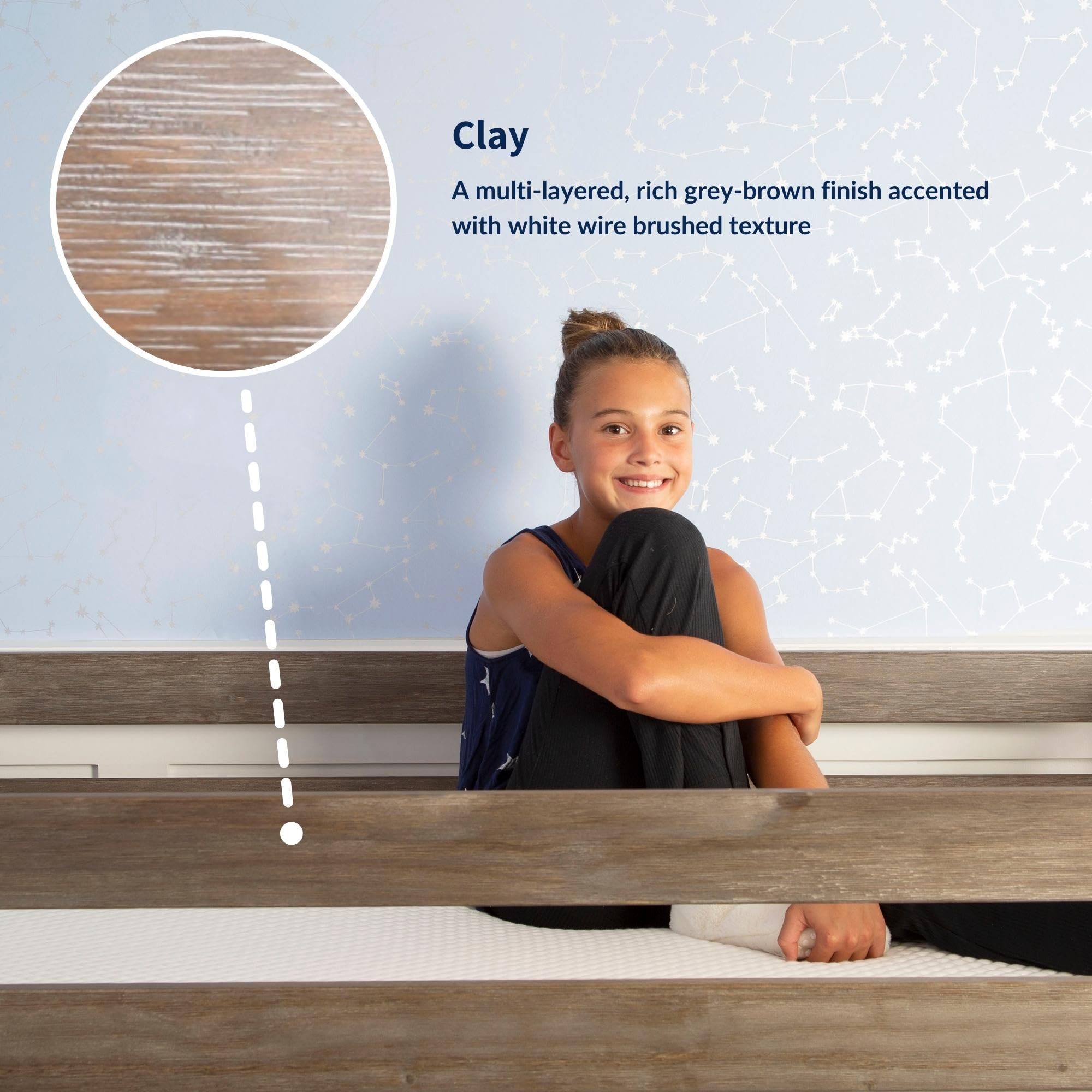Max & Lily Solid Wood Twin Bed Frame with Slatted Headboard - No Box Spring Needed Kids Platform Bed - Easy Assembly in Clay Finish - Perfect for Children's Bedrooms, Guest Rooms & Small Spaces