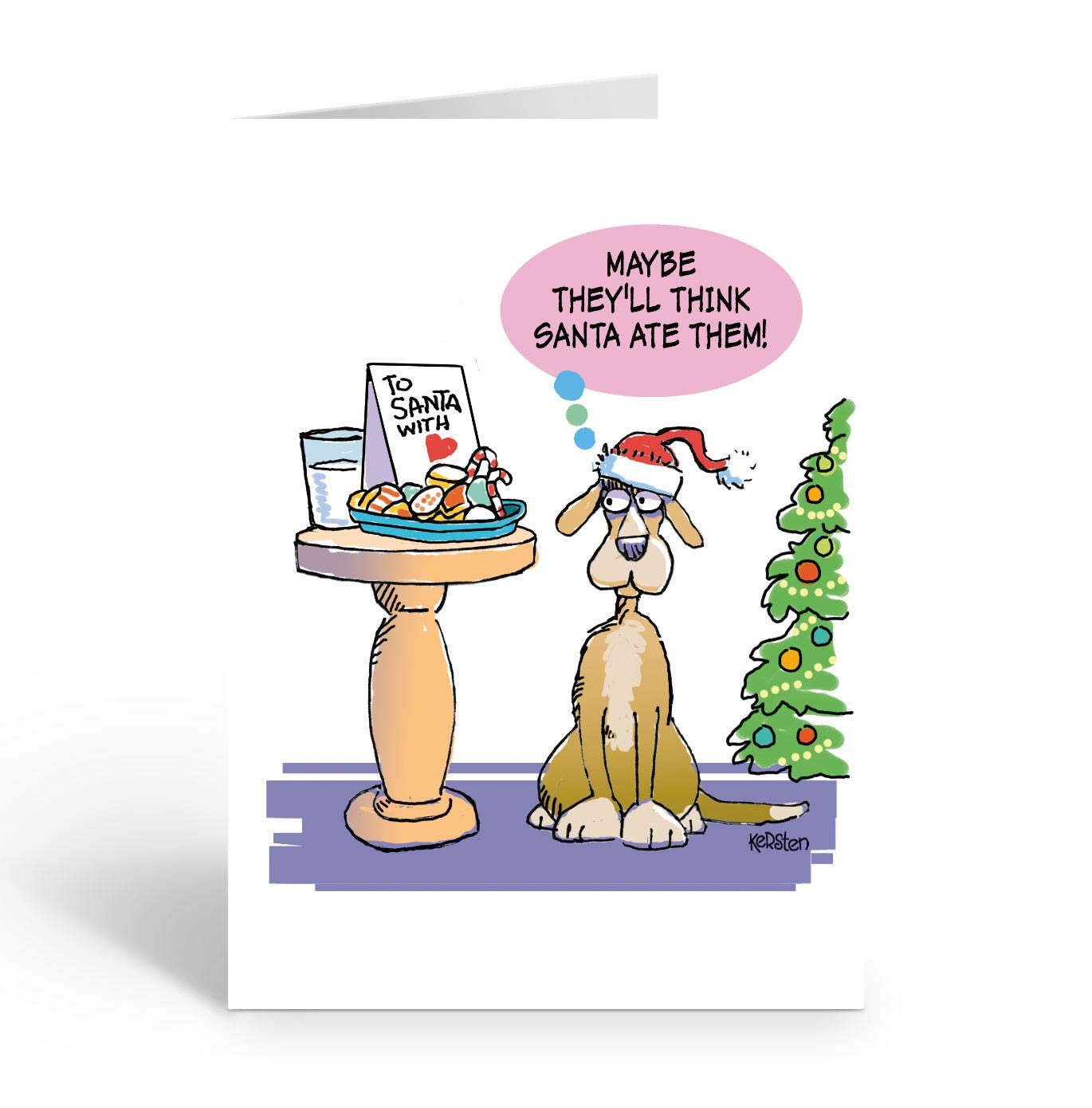 Personalized Funny Dog Christmas Cards - 24 Custom Holiday Greeting Cards with Envelopes for Pet Lovers - Perfect for Santa Treats, Family Photo Cards & Festive Gift Exchanges