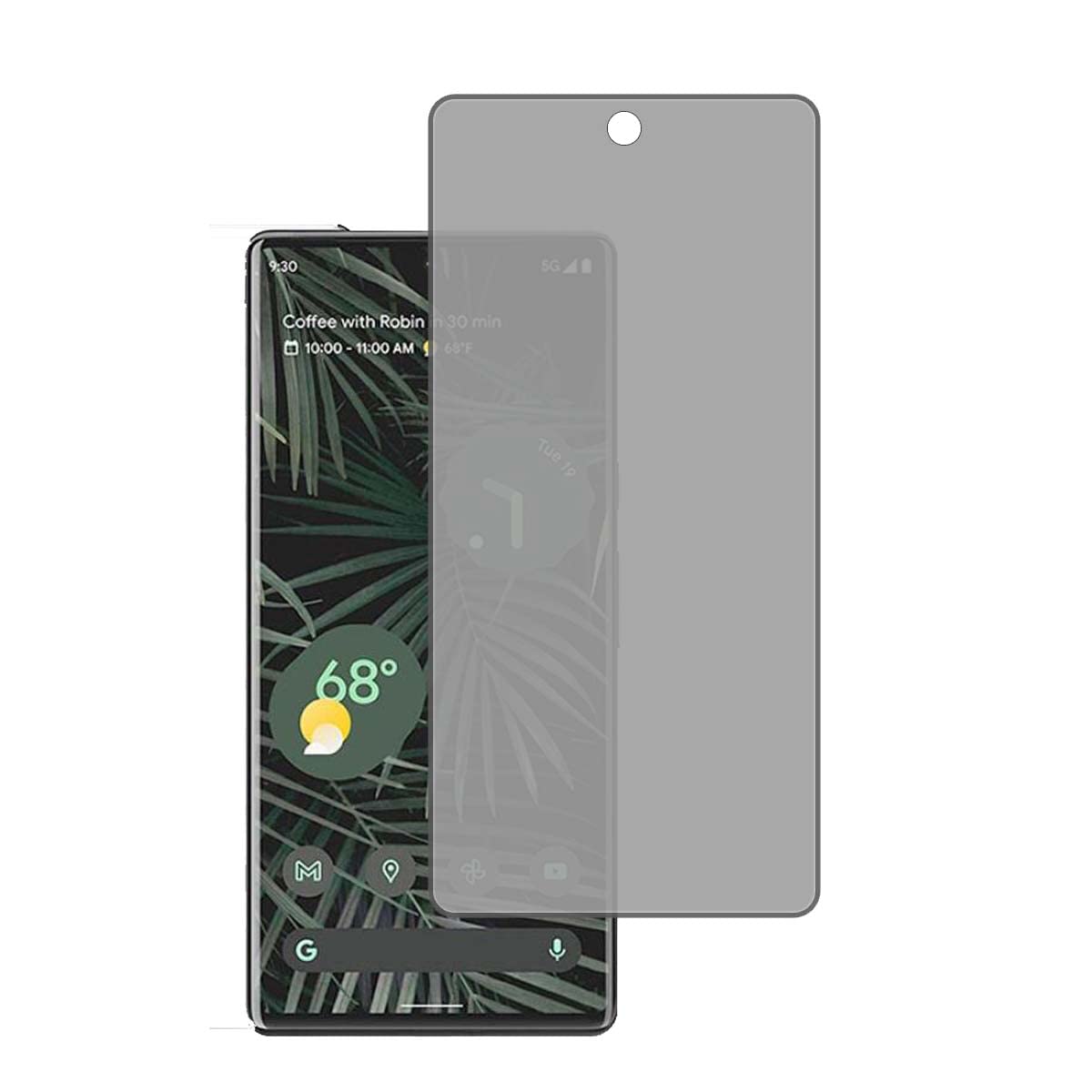 Google Pixel 6 Pro Privacy Screen Protector [2 Pack] - Black Tempered Glass with Anti-Spy Protection for Google Pixel 6 Pro - Perfect for Office, Travel & Public Use