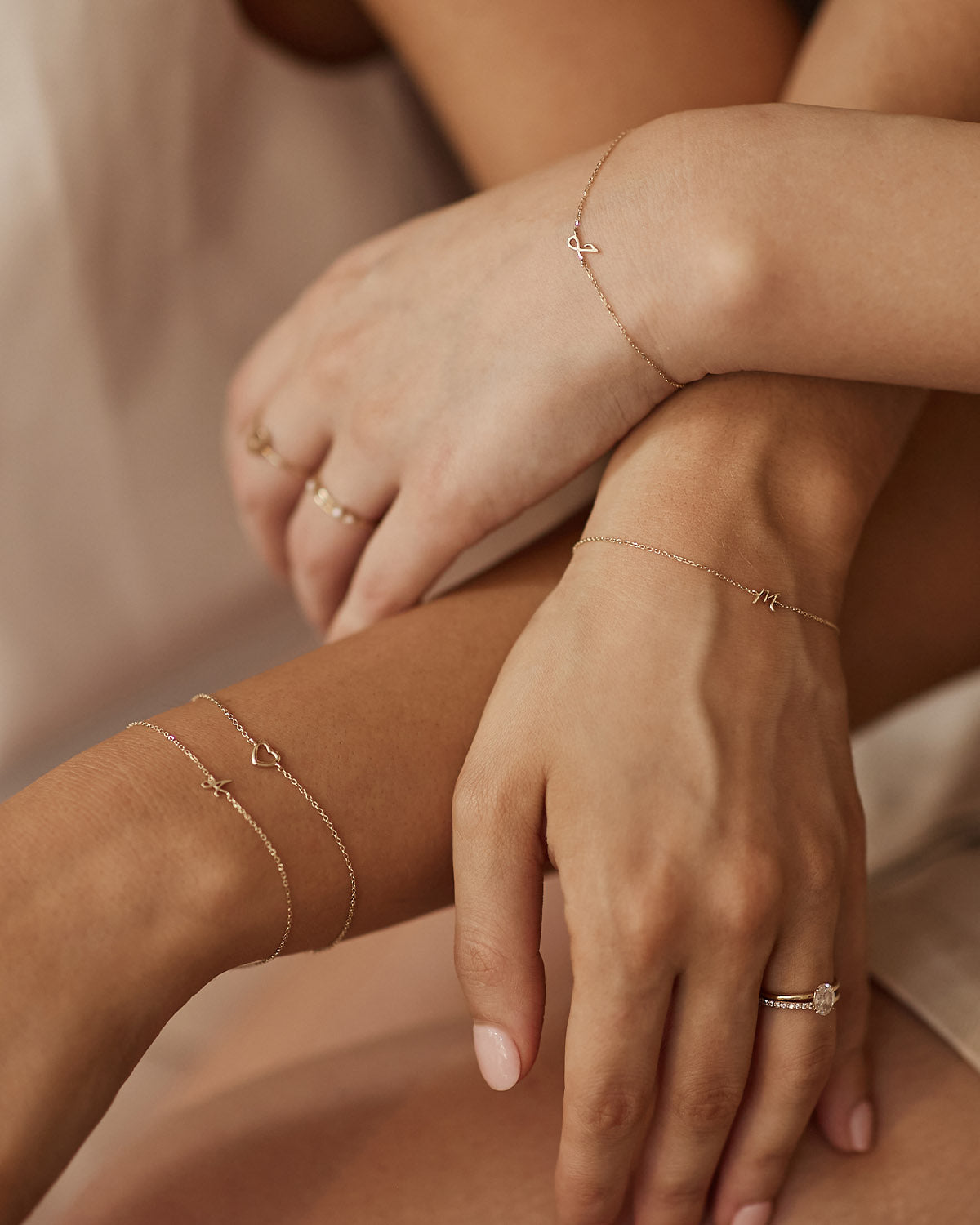 14K Solid Gold Love Letter Bracelet - Dainty & Elegant Jewelry for Women, Perfect Gift for Anniversary, Valentine's Day & Special Occasions