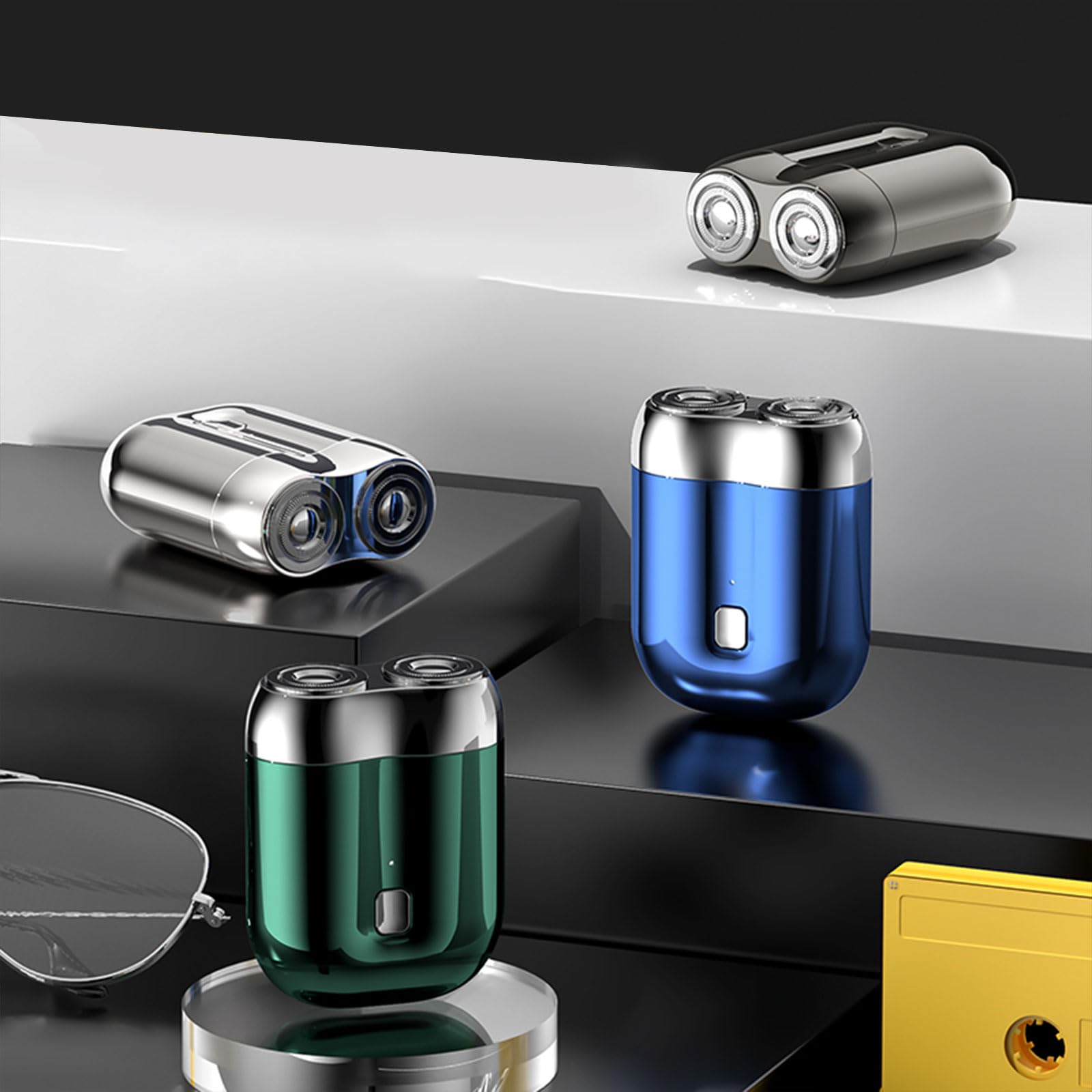 Rechargeable Electric Shaver for Men - Cordless Portable Travel Shaver with Precision Trimmer for Face & Body - Perfect for Home, Car & On-the-Go Grooming