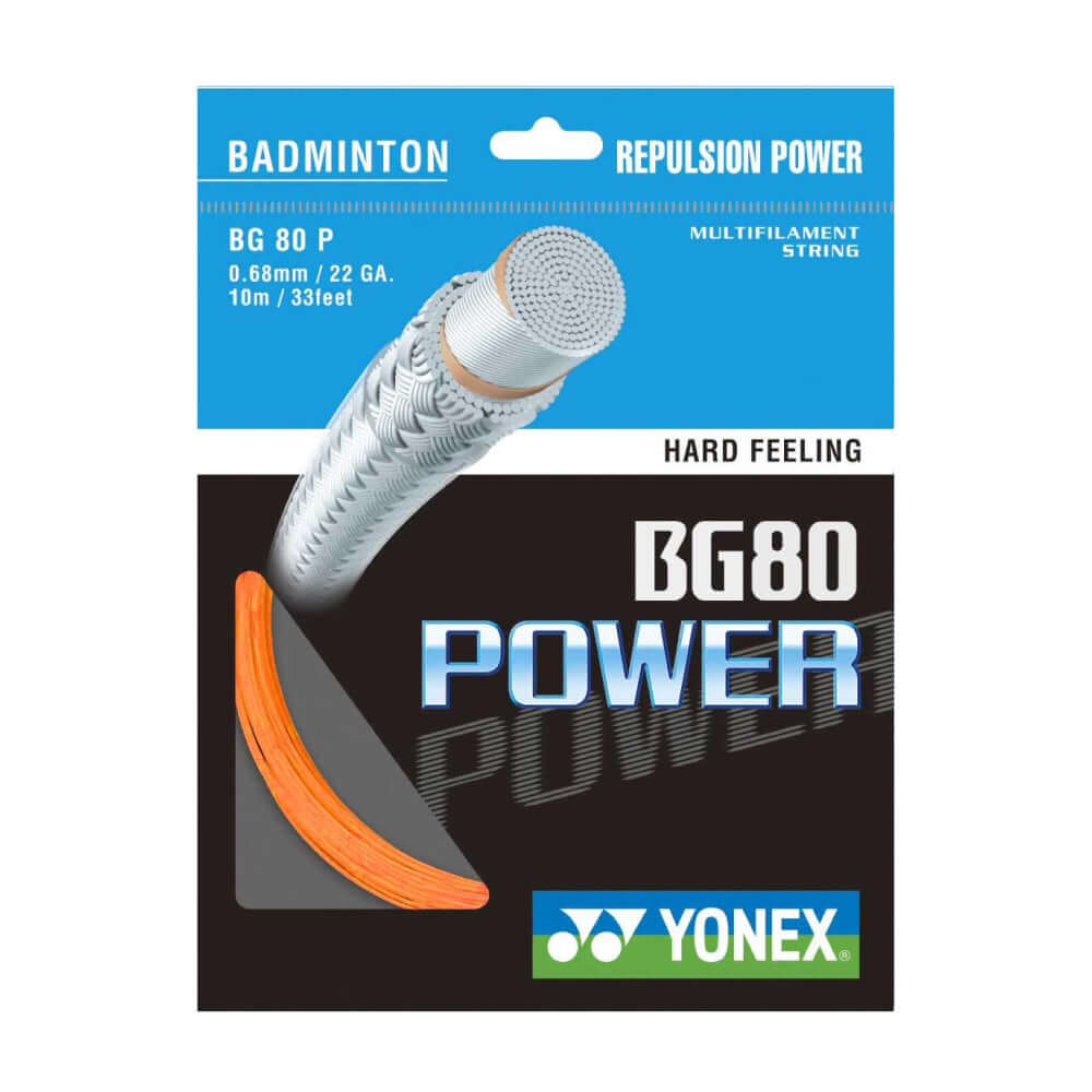 Yonex BG 80 Power Badminton String Set 10m - High Performance Badminton Racket String for Professional Players - Perfect for Tournaments & Training Sessions