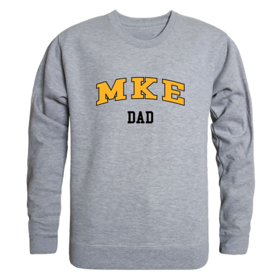 University of Wisconsin Milwaukee Panthers Dad Fleece Crewneck Pullover Sweatshirt - Black | Comfortable UW-Milwaukee Apparel for Game Day, Tailgating & School Pride