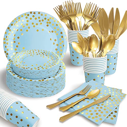 175PCS Blue and Gold