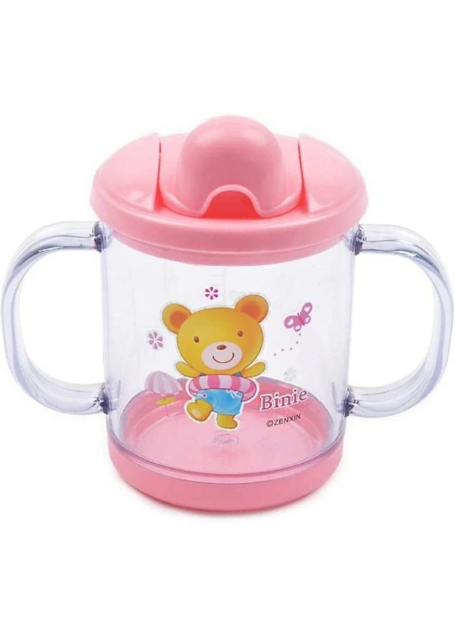 ChildChic 350ml Stainless Steel Kids Water Bottle - Leak Proof Vacuum Insulated Thermos for Hot & Cold Drinks | BPA Free Sippy Cup with Soft Silicone Straw for Toddlers, Babies & Children (Pink) - Perfect for School, Travel, Picnics & Outdoor Activities