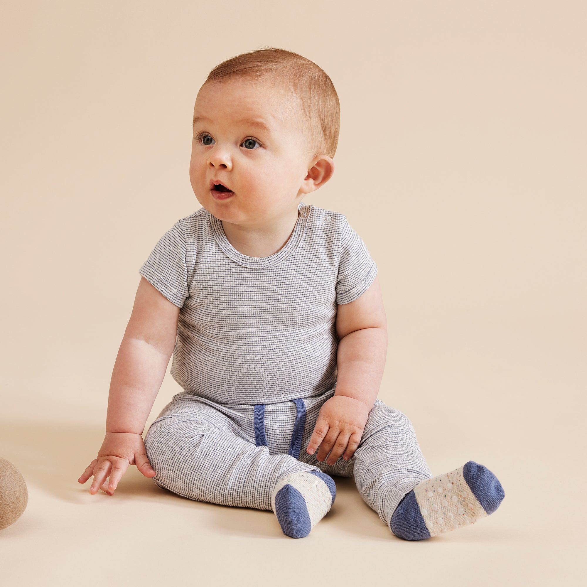 Organic Stripe Rib Bodysuit for Women - Soft Cotton Baby Onesie Style Top - Perfect for Layering, Casual Wear & Maternity Outfits