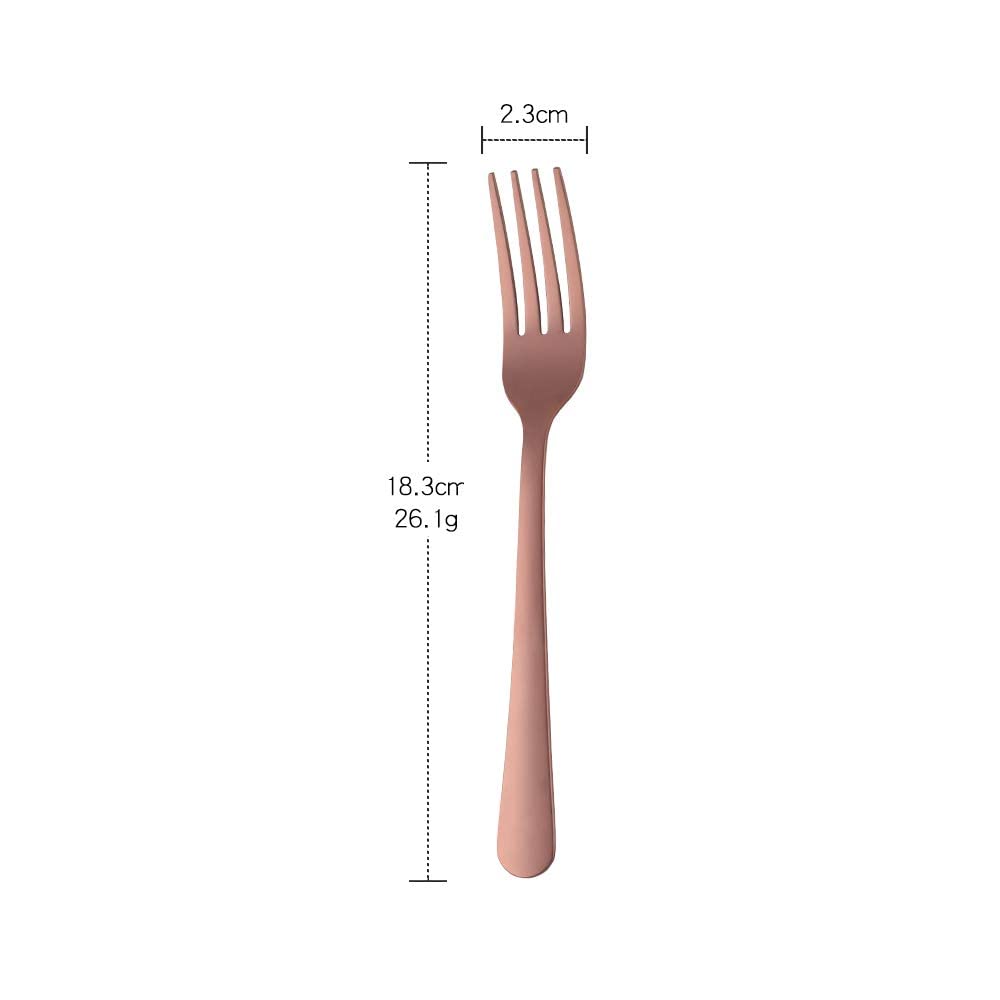 Premium 12-Piece Stainless Steel Dinner Forks Set - Elegant Rose Gold Flatware for Family Dining, Restaurants, Weddings & Parties | Durable & Stylish Cutlery for Everyday Use & Special Occasions