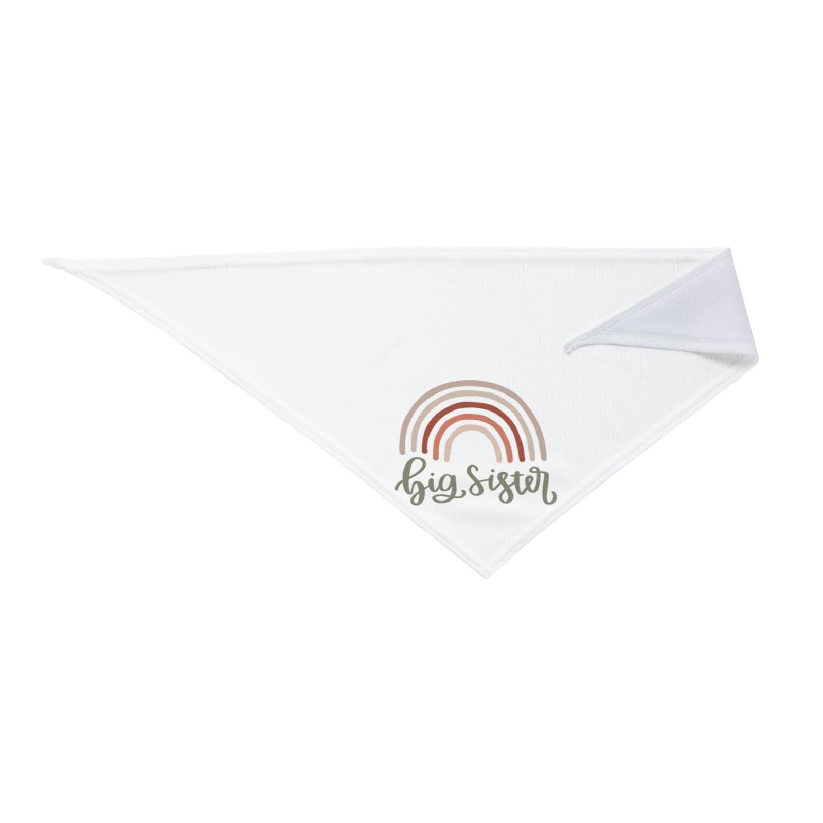 Rainbow Dog Bandanas for Big Sisters - Cute Pet Bandanas for Parties & Costume Accessories - Perfect Gift for Dog Lovers (White) - Great for Birthday Celebrations, Pet Photos & Special Occasions