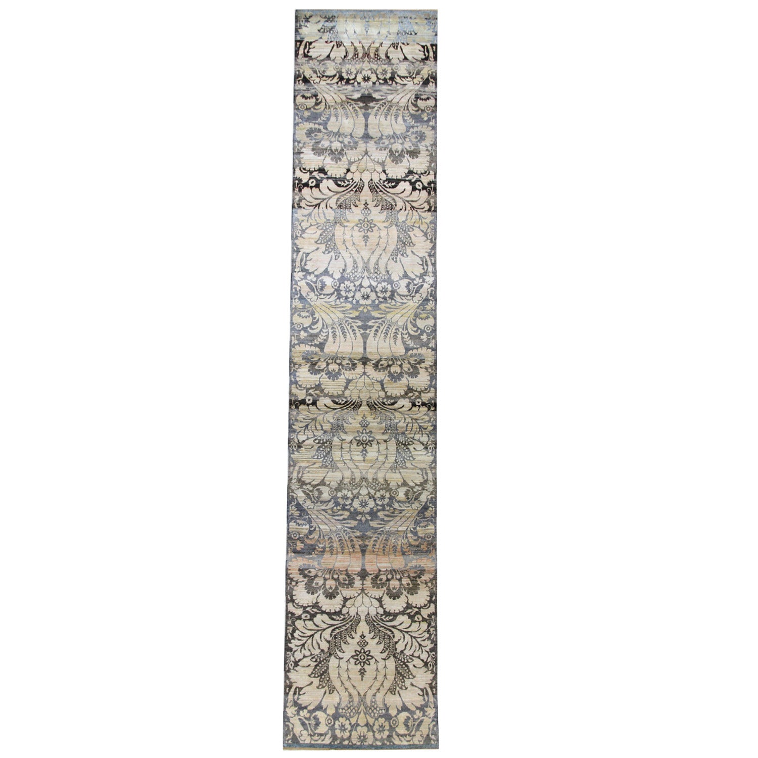 Black Alchemy Transitional Silk Runner Rug 3'2 x 15'5 - Elegant Hallway Runner for Home Decor & High Traffic Areas